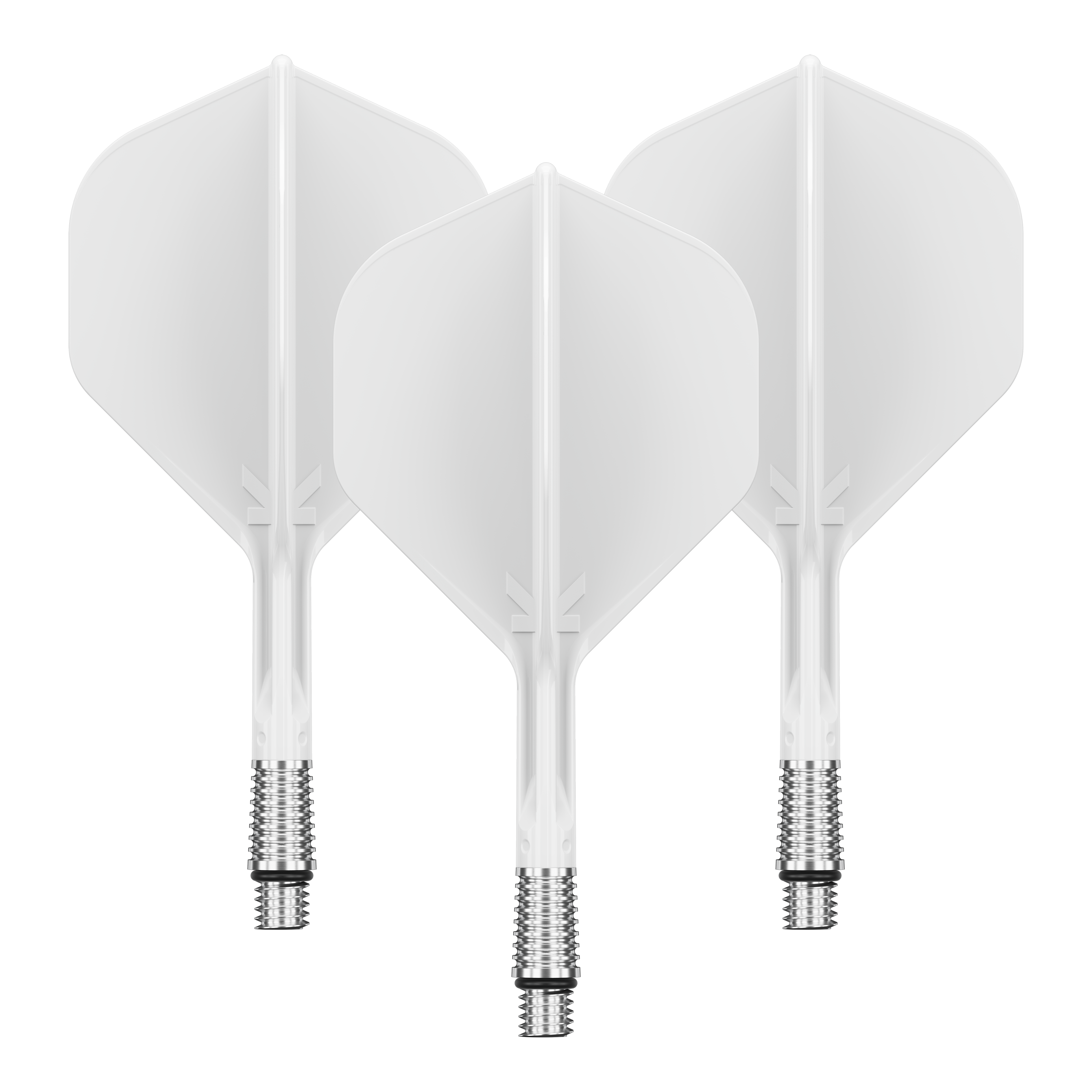 Ailettes standard Target K-Shift n° 2 - Blanches Abgebildet ist ein Set mit weißen Dart Flights. Die Flights haben eine geschätzte Länge von 26 mm.