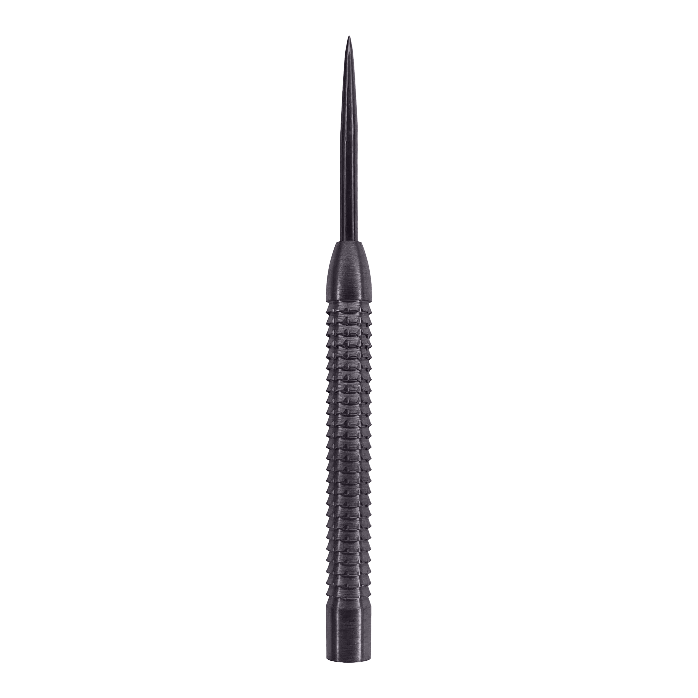 Barriles de dardos de acero McDart Phantom Das Bild zeigt einen McDart Phantom Steeldart-Barrel. Der Barrel ist schwarz und hat eine geriffelte Oberfläche für besseren Halt.