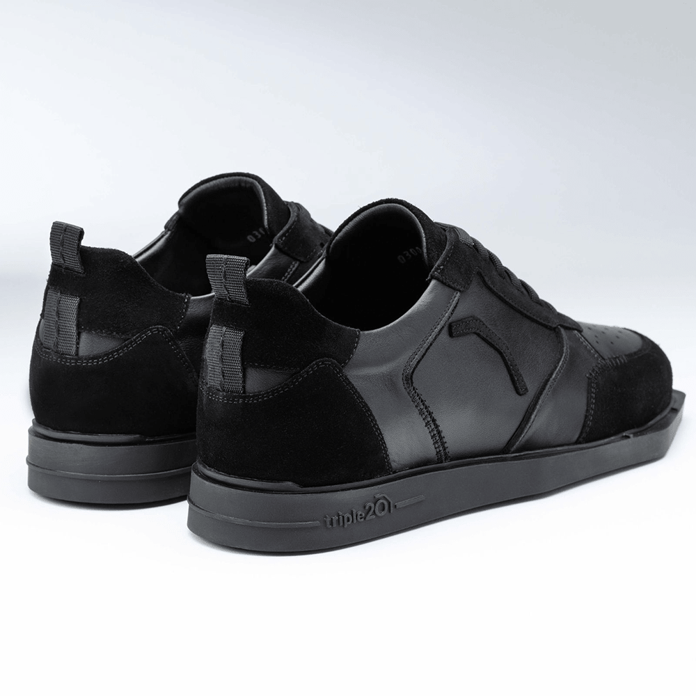 Chaussures à fléchettes en cuir Triple20 - Noir