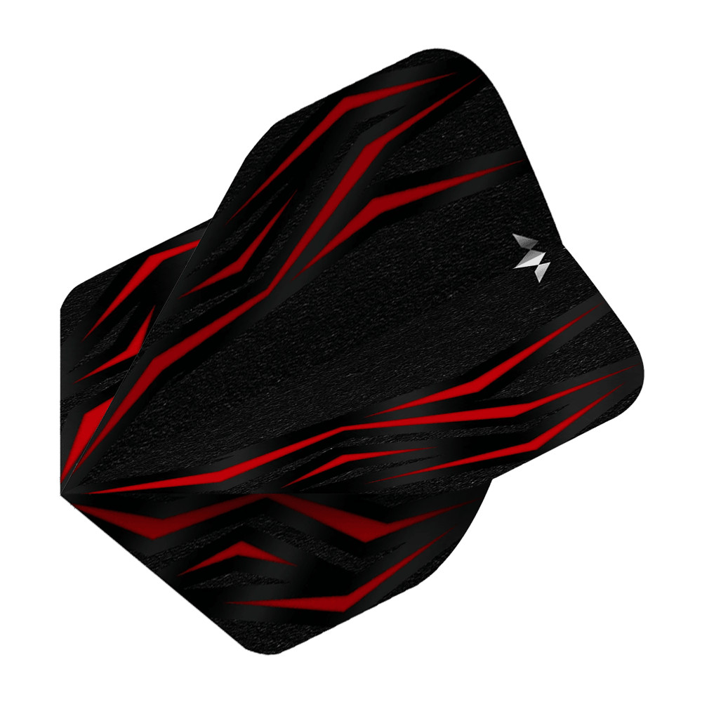 Missione Lava Red n. 6 Voli Auf dem Bild ist das Produkt Mission Lava Red No6 Flights zu sehen. Es handelt sich um rote Flights für Darts.