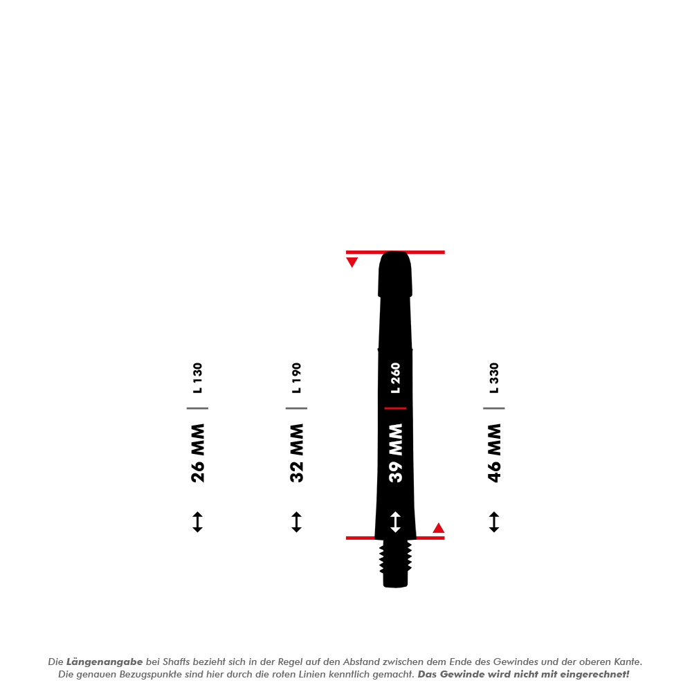 L-L-Style-Shafts Locked Straight - Clear Black