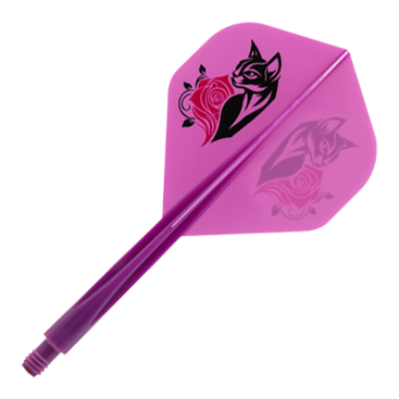 Condor AXE Black Cat Purple Standard Flight-Shaft-System Hier sieht man das Condor AXE Black Cat Purple Standard Flight-Shaft-System. Das Produkt kombiniert Flight und Shaft in einer robusten Einheit.