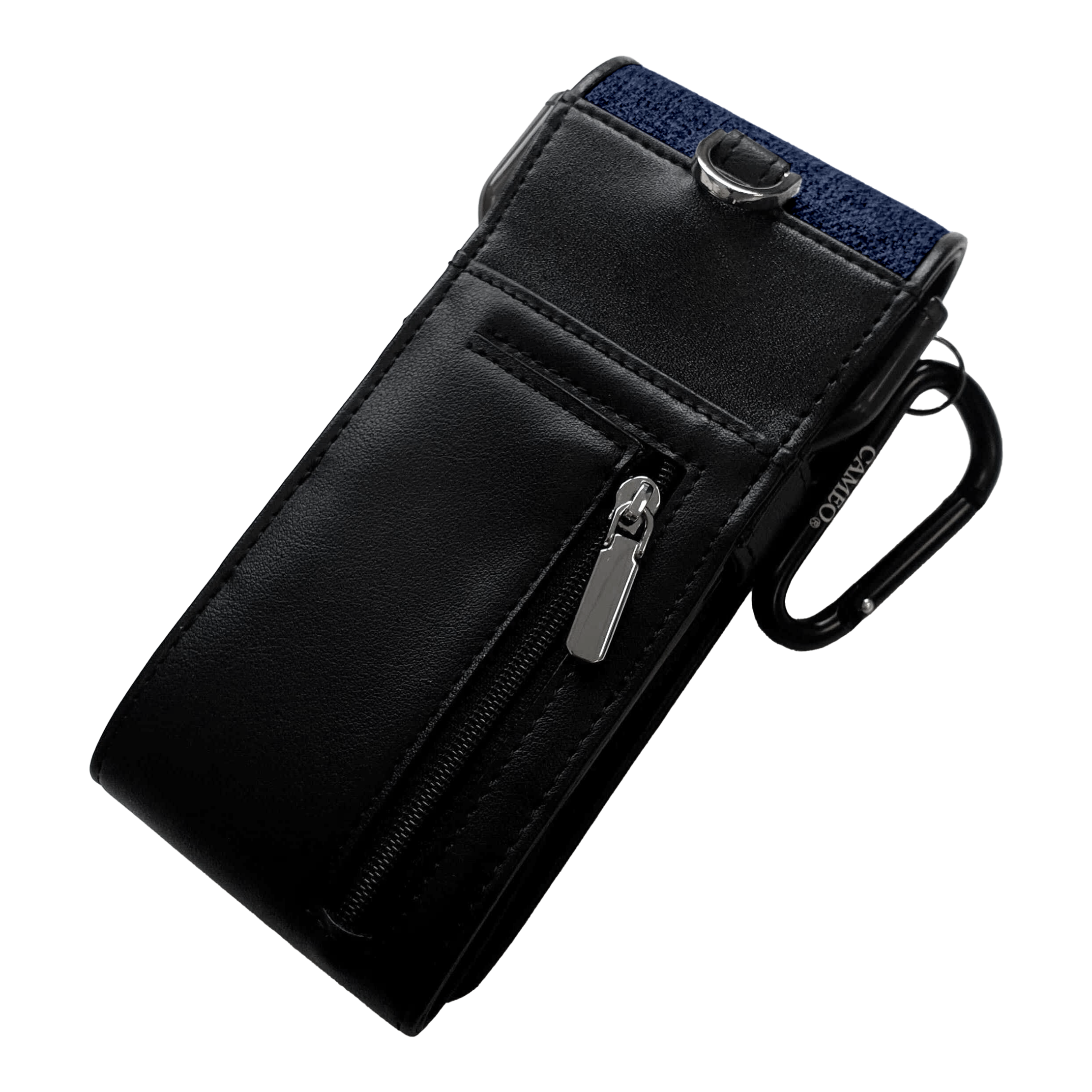 Cameo Thread Dartcase Dies ist ein elegantes dunkelblaues und schwarzes Dartetui mit Reißverschluss. Es hat einen Karabinerhaken zum einfachen Befestigen.
