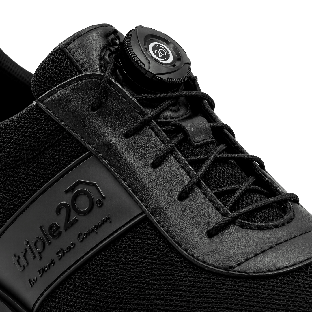 Triple20 Dartschuhe Textil mit Drehverschluss - Schwarz