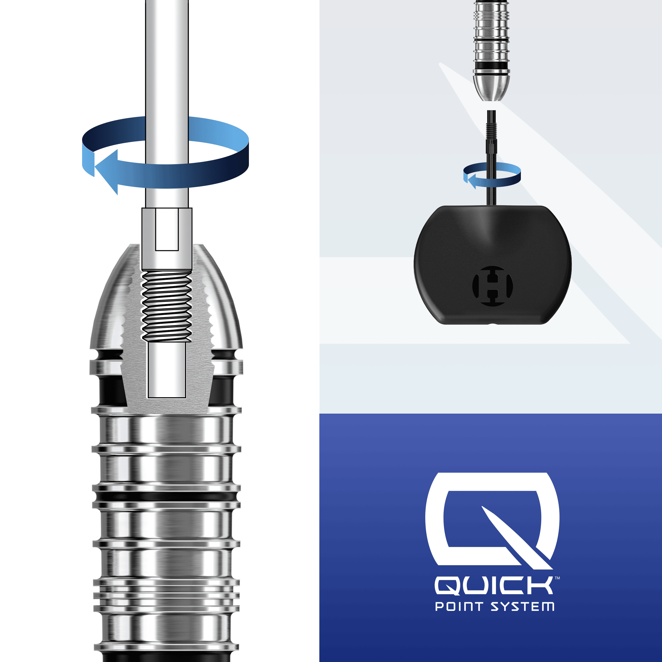 Harrows Quick Point Dartspitzen - Silber Abgebildet sind die Harrows Quick Point Dartspitzen in Silber. Sie eignen sich für den schnellen Austausch an Darts.