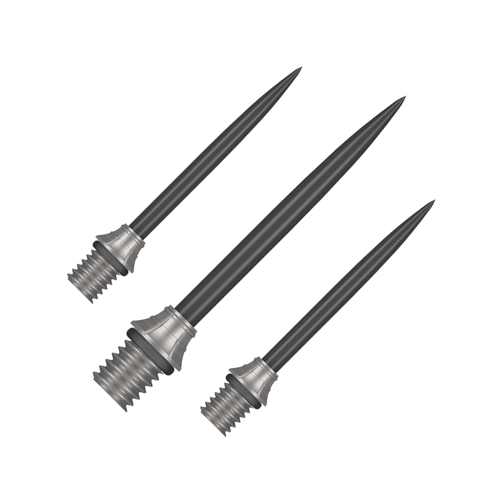 Konverzní hroty Shot Fynx - 32mm Gezeigt wird ein Set der Shot Fynx Conversion Points mit 32 mm Länge. Diese Spitzen bieten Vielseitigkeit beim Dartspielen.