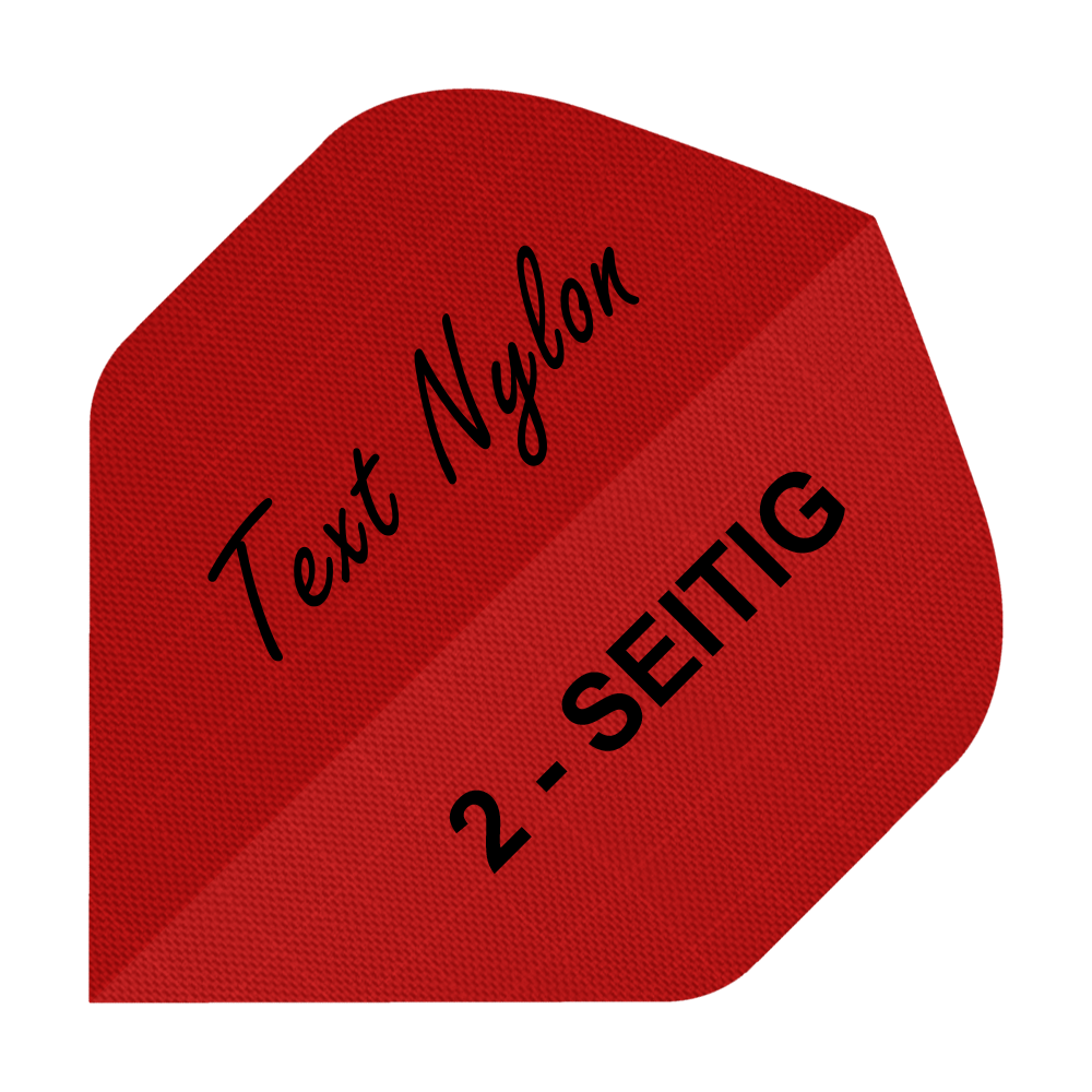 10 Satz Bedruckte Flights 2-Seitig - Wunschtext - Nylon Standard