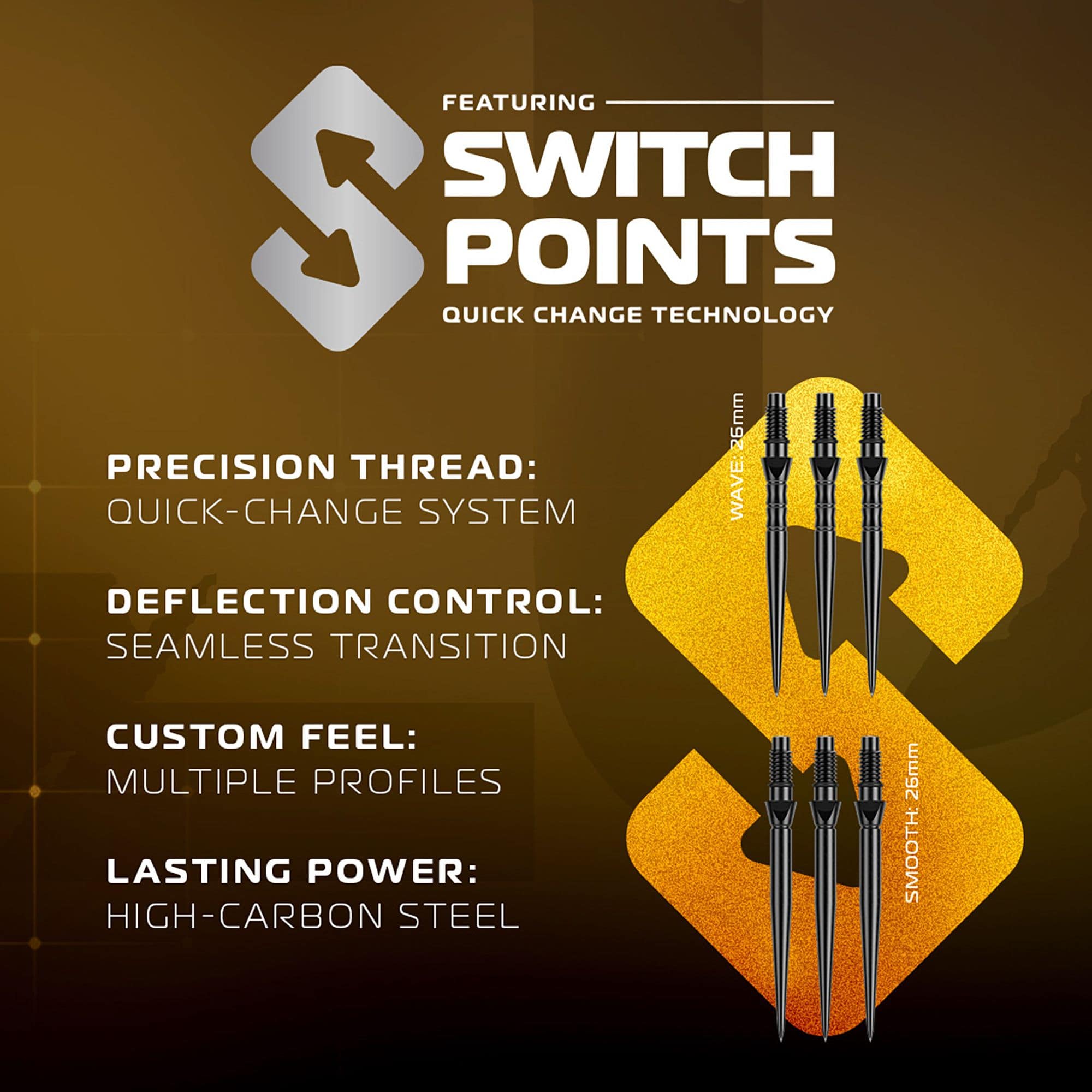 Winmau Exion Parallel Switch Point Steeldarts Winmau Exion Parallel Switch Point Steeldarts sind abgebildet. Die Steeldarts bieten eine exzellente Griffigkeit und Präzision.