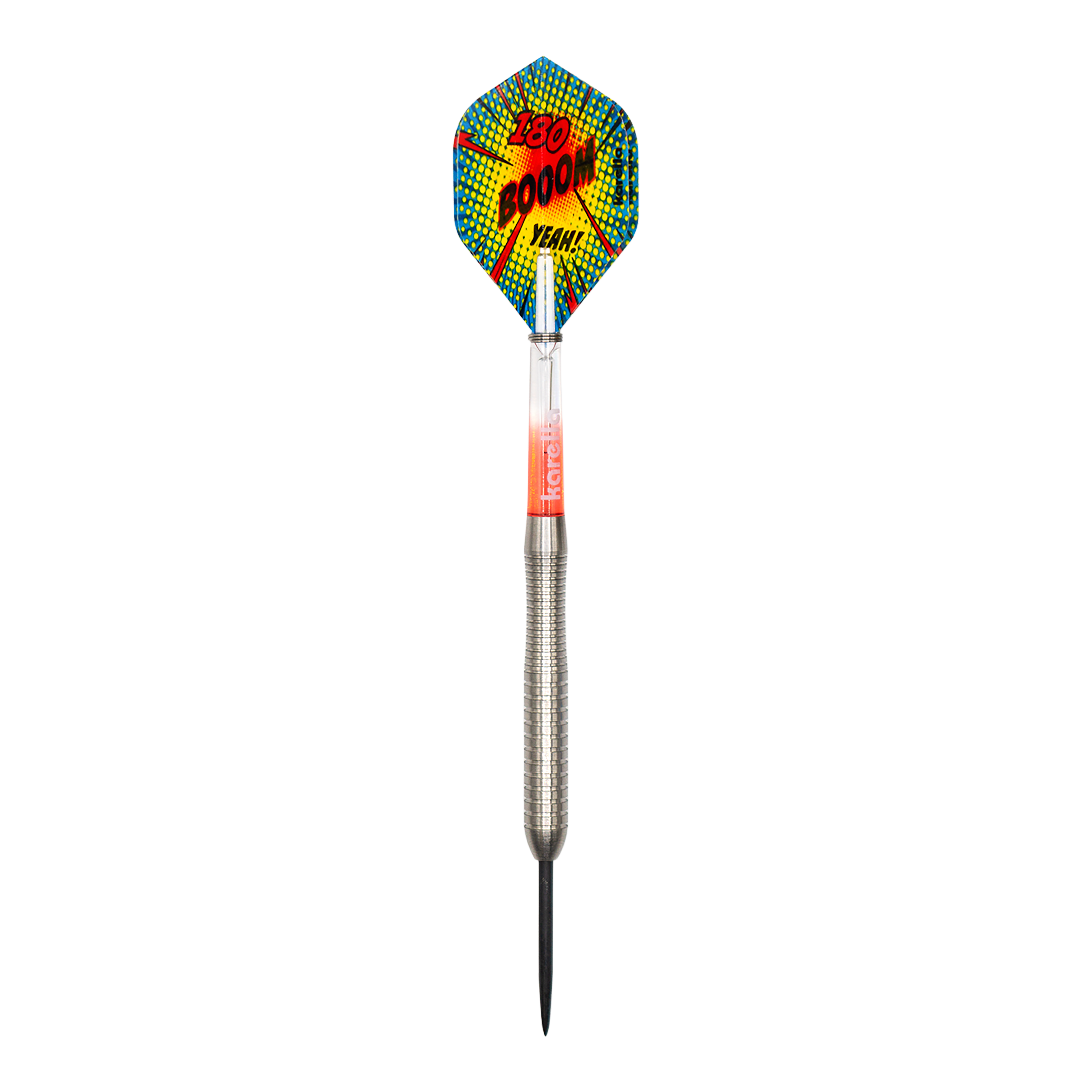 Dardos de acero Karella Comic Line CL-2 - 23 g Auf dem Bild ist das Produkt Karella Comic Line CL-2 Steeldarts - 23g zu sehen. Der Dartpfeil ist detailreich dargestellt.