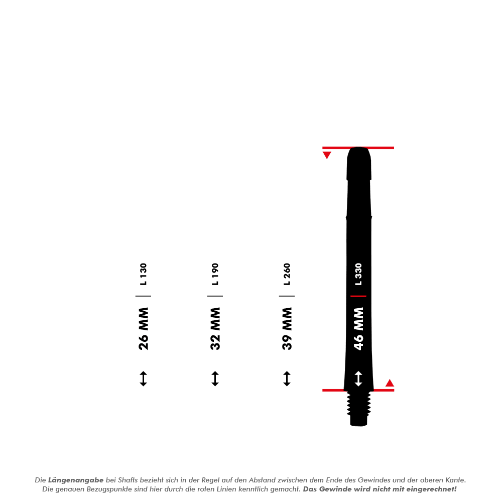 L-Style L-Shafts Locked Straight - White