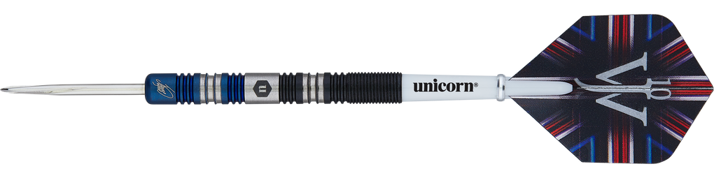 Dardos de acero bicolor Unicorn The Machine James Wade