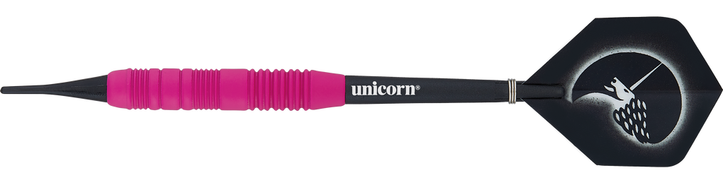 Unicorn Core Plus Rubberised Pink Softdarts - 19g