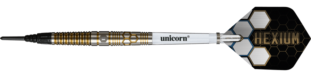 Unicorn Hexium Style 03 Gold & Black Soft Darts - 23g