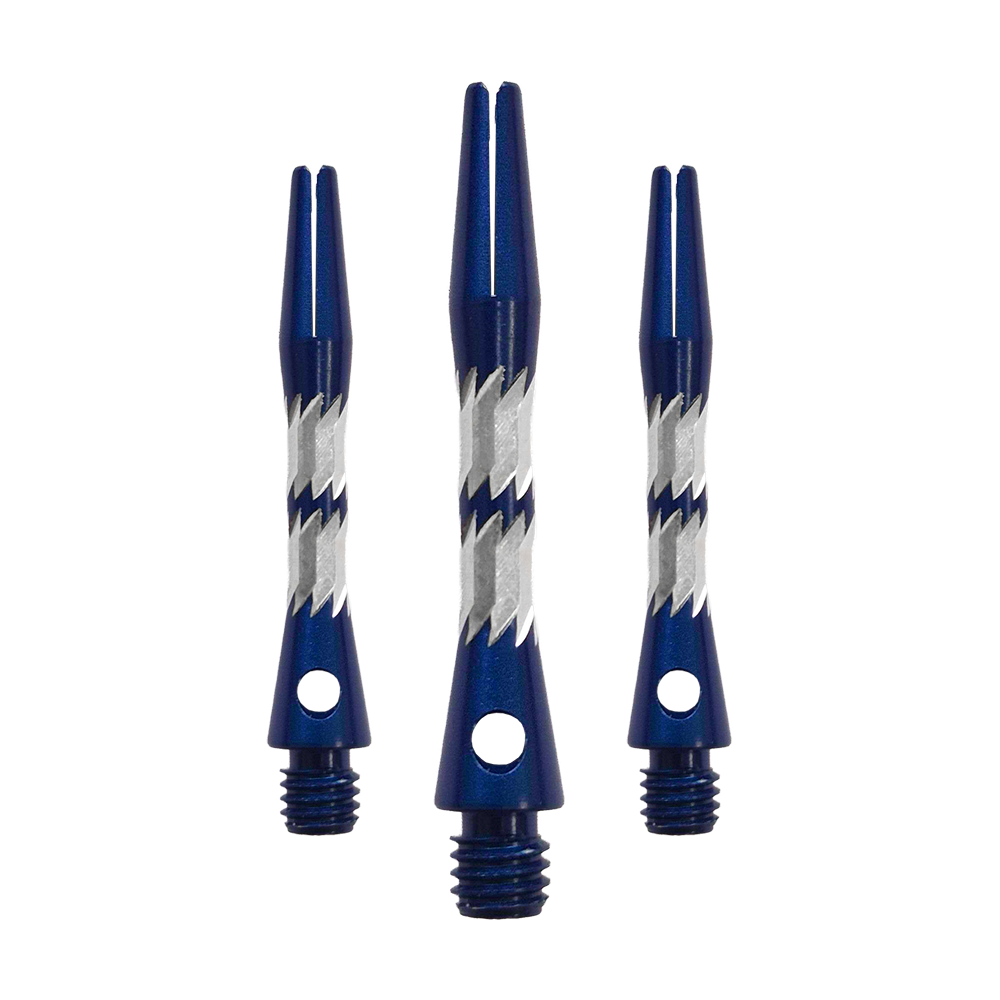 Bulls NL Minor Aluminium Shafts - Blau - 33 mm Zu sehen ist ein Set Bulls NL Minor Aluminium Shafts in Blau mit 33 mm Länge. Diese Aluminiumschäfte werden für Darts verwendet.