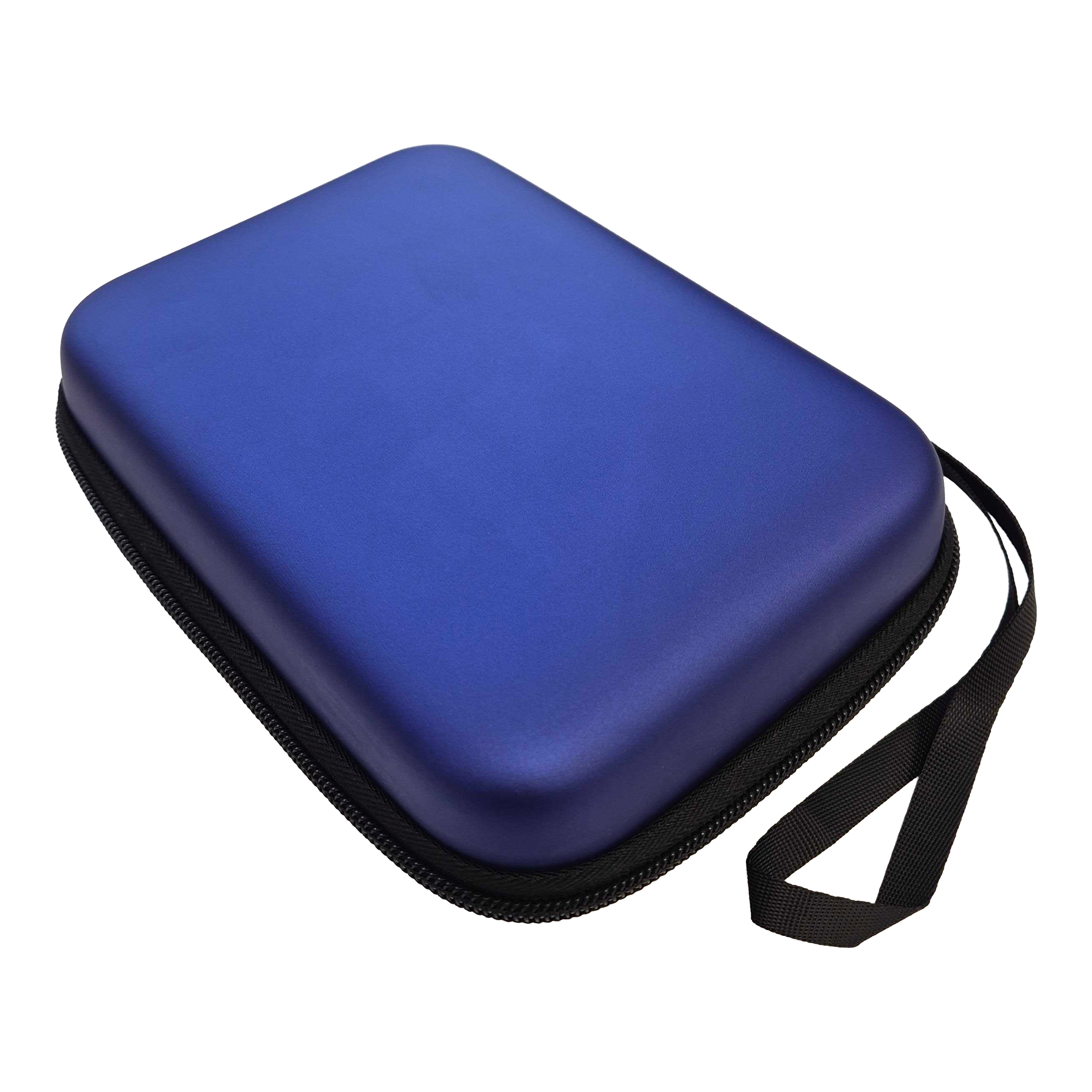 McDart System-4 Dartcase Das Bild zeigt ein blaues Dartcase in metallischer Optik. Es handelt sich wahrscheinlich um das Modell DC02 von McDart.
