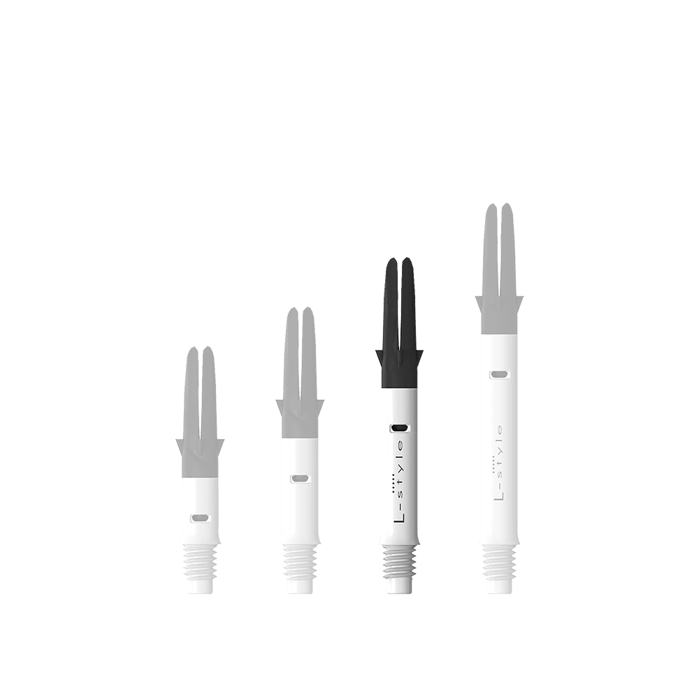 L-Style L-Shaft Carbon Silent Straight - Weiß 260 Abgebildet ist der L-Style L-Shaft Carbon Silent Straight in Weiß, Modell 260. Dieses Produkt wird für den Zusammenbau von Dartpfeilen verwendet.
