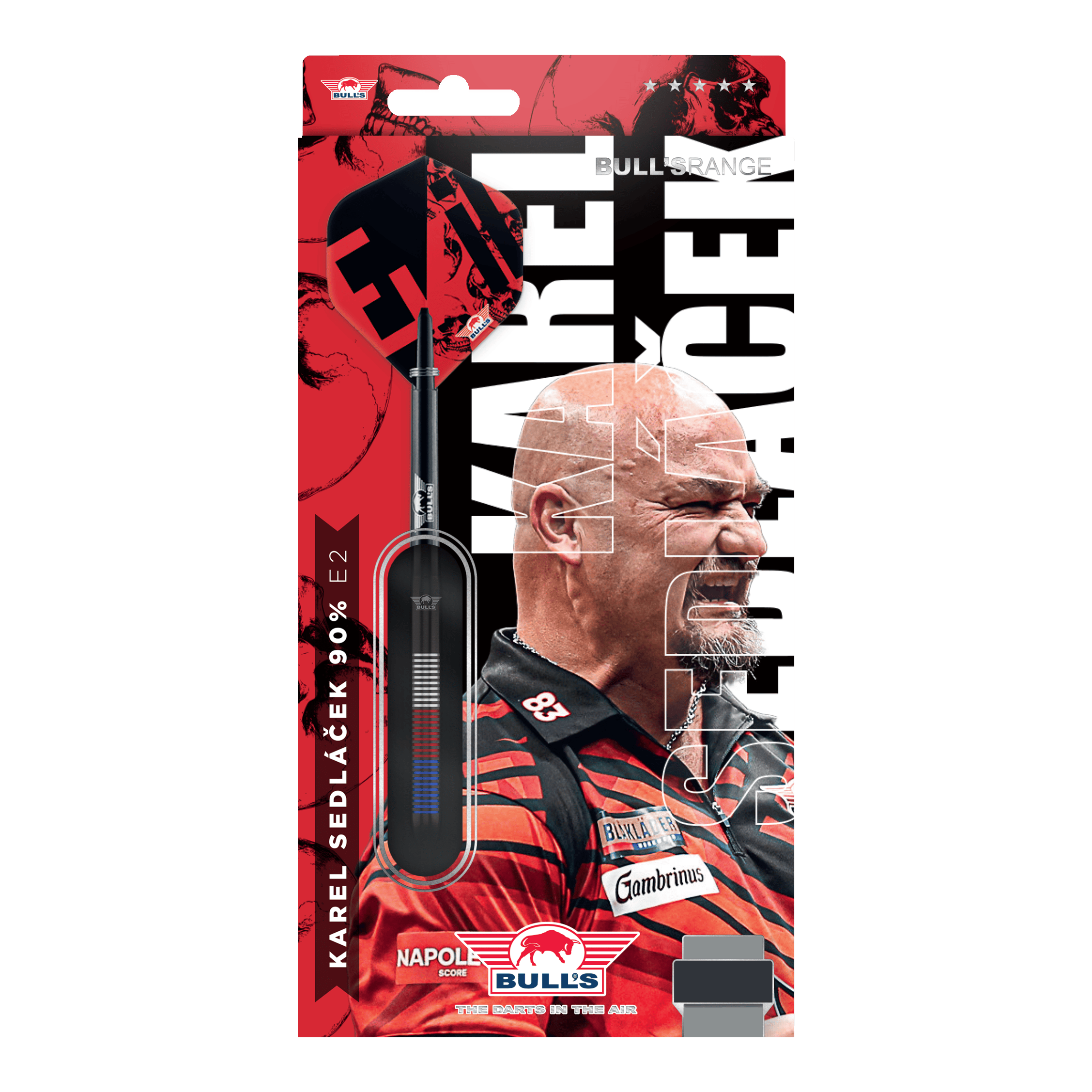 Bulls NL Karel Sedlacek E2 steel darts - 24g Auf dem Bild befinden sich die Bulls NL Karel Sedlacek E2 Steeldarts - 24g. Sie sind ideal für Dartspieler, die Präzision und Qualität schätzen.