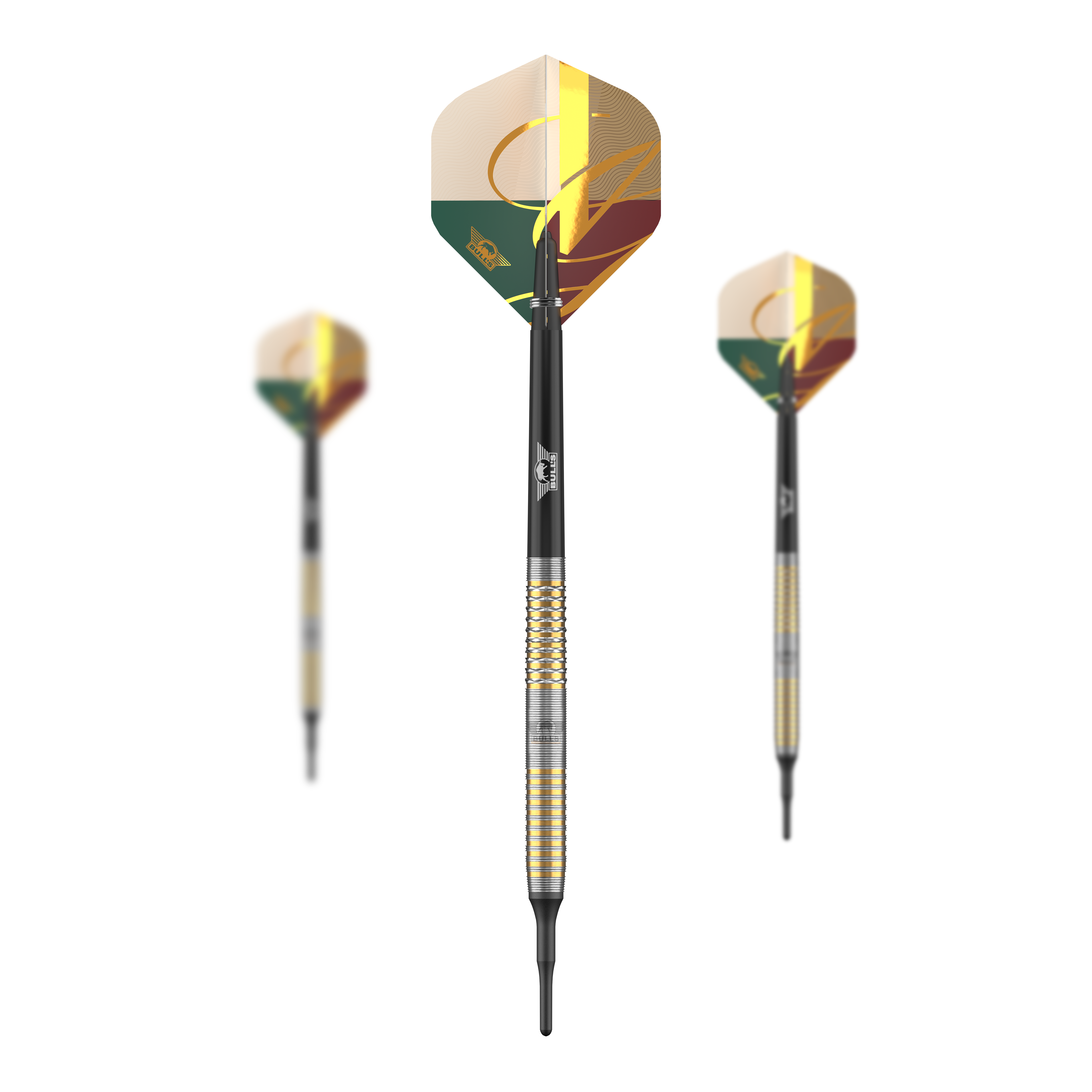 Dardos blandos Bulls NL Vintage Ghost - 20 g Abgebildet ist das Produkt Bulls NL Vintago Ghost Softdarts - 20g. Die Darts sind für das Softdartspiel konzipiert.