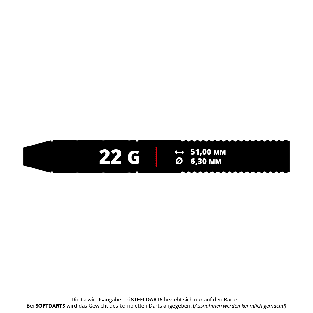 Bulls Challenger Arno Merk ocelové šipky - 22g Abgebildet ist das Produkt Bulls Challenger Arno Merk Steeldarts mit einem Gewicht von 22g. Dieses Steeldart-Set eignet sich für Dartspieler jeder Erfahrungsstufe.