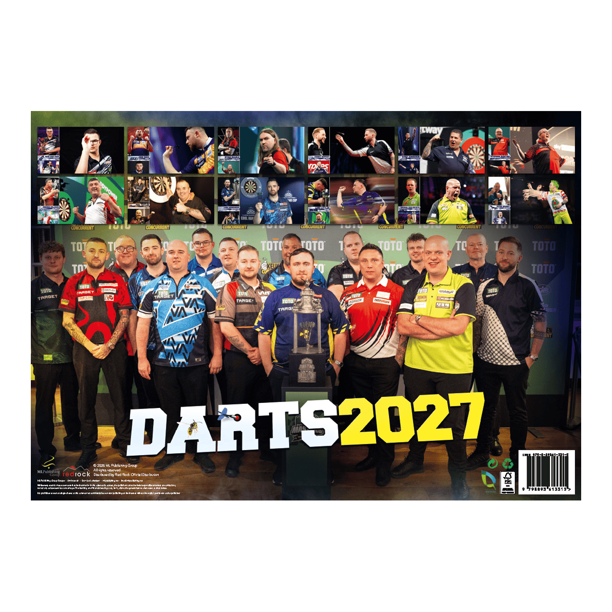 Dartkalender 2027 Ansicht des Darts Kalender 2027. Dieses Produkt zeigt eine weitere Gestaltung des Kalenders für Dartfans.