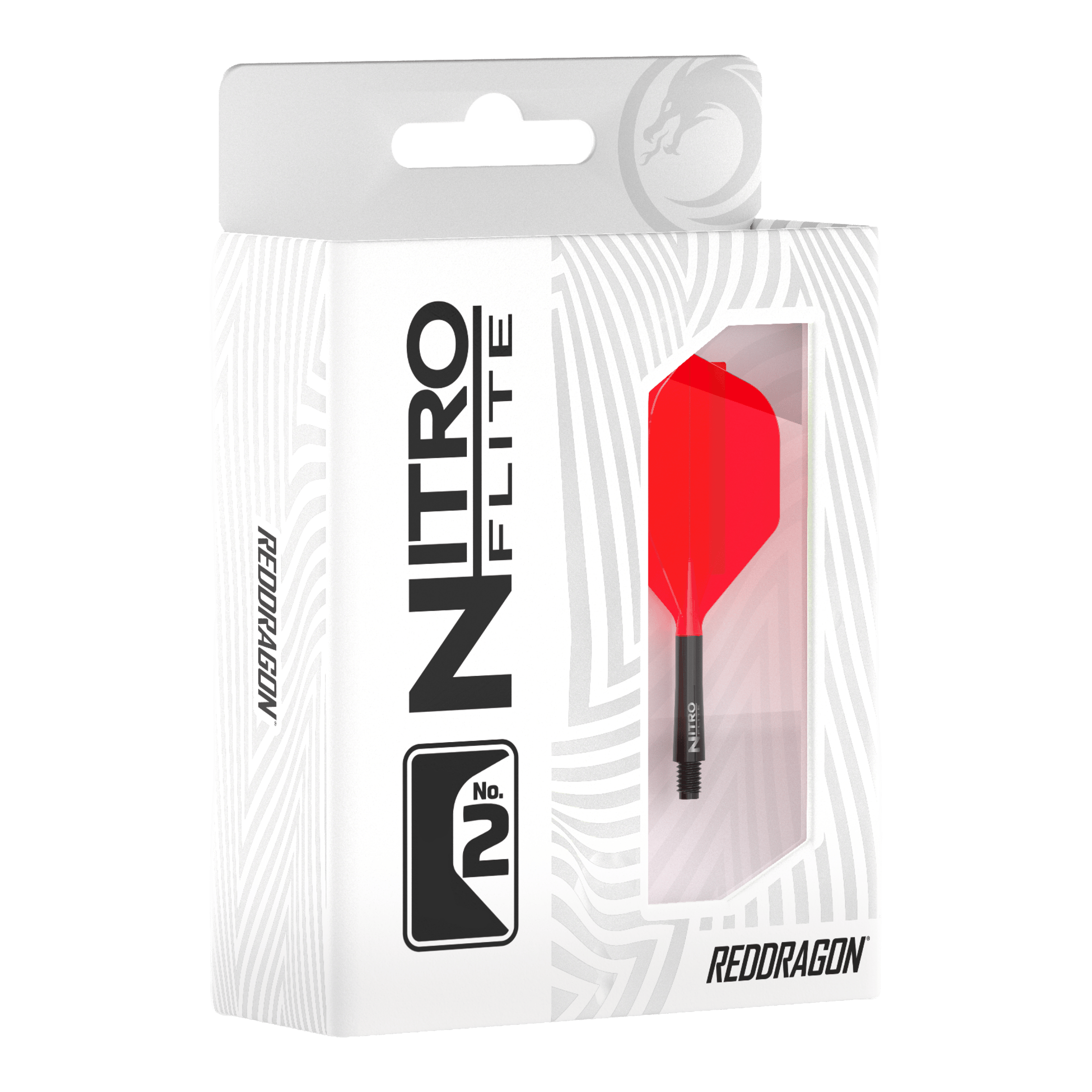 Red Dragon Nitroflite - Black Shaft Red No2 Flights Abgebildet ist das Produkt Red Dragon Nitroflite - Black Shaft Red No2 Flights. Die Flights sind für Dartpfeile geeignet und haben schwarze und rote Farben.