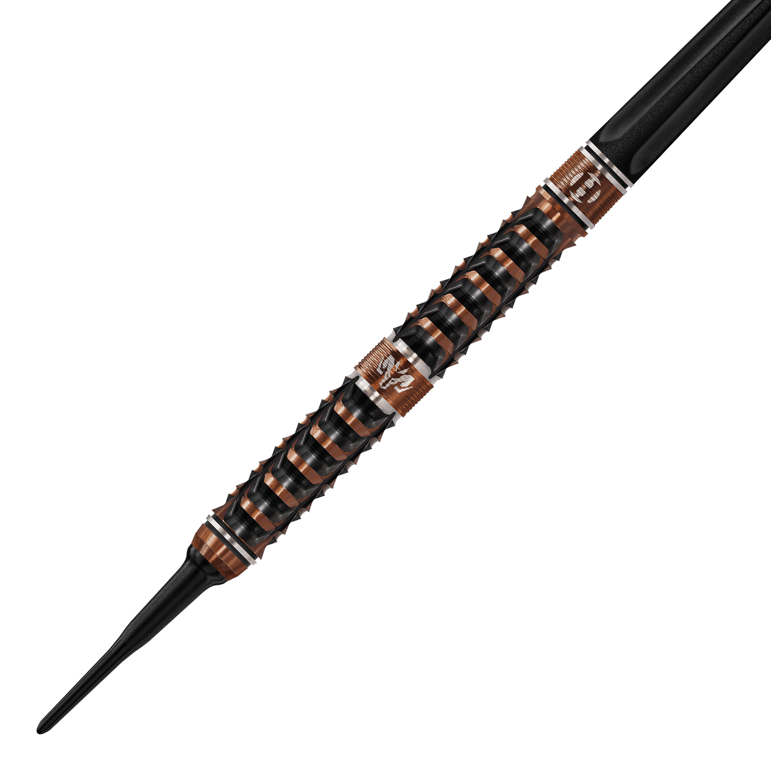 Dardos blandos Harrows Tungsten Trinity Zu sehen sind die Harrows Wolfram Trinity Softdarts. Das Bild stellt die Details und Form der Softdarts dar.