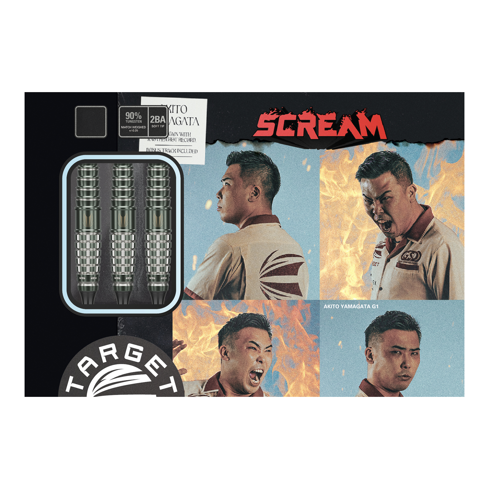 Target Japan Akito Yamagata Scream GEN1 Zachte darts - 19g