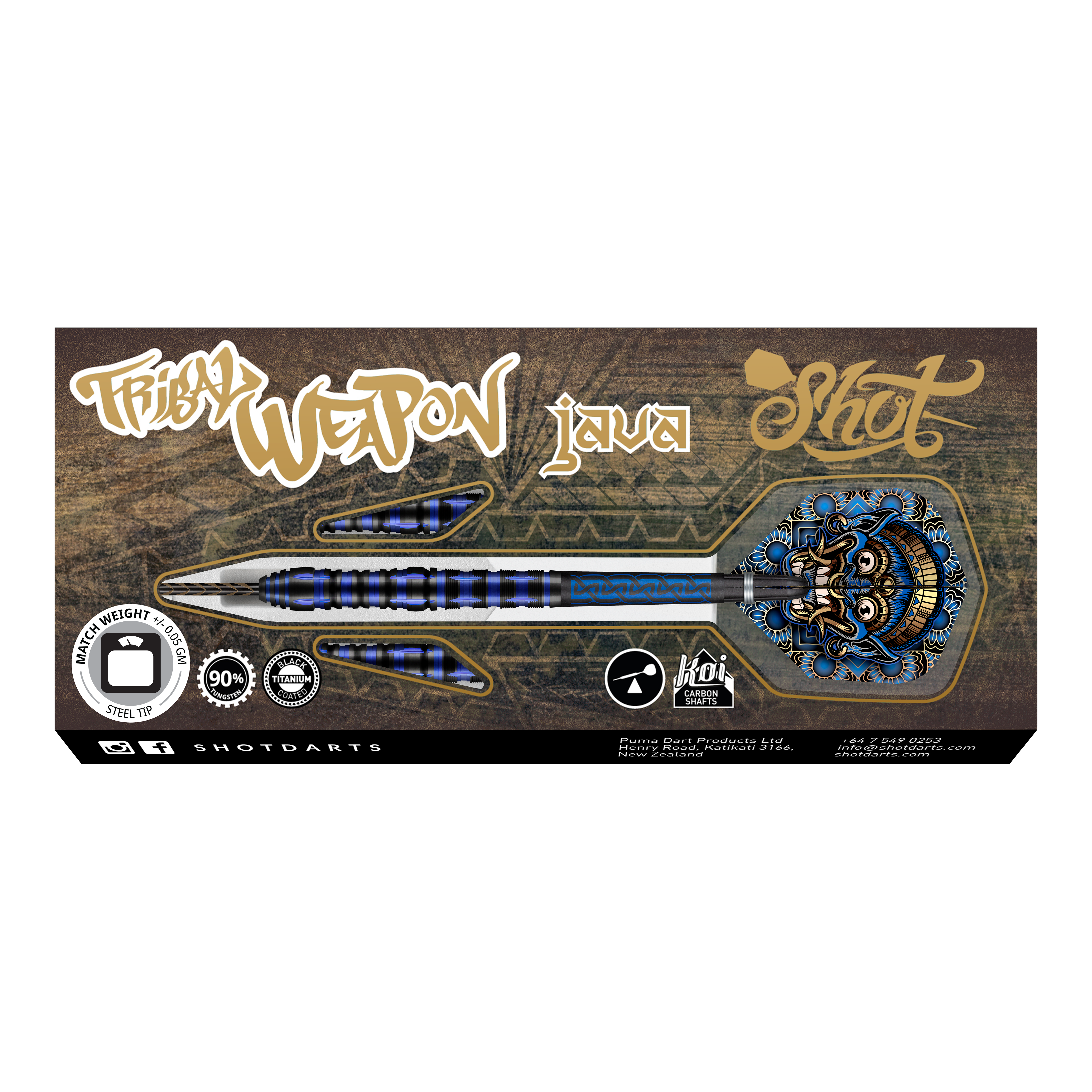 Shot d&#39;arme tribale Java Steeldarts