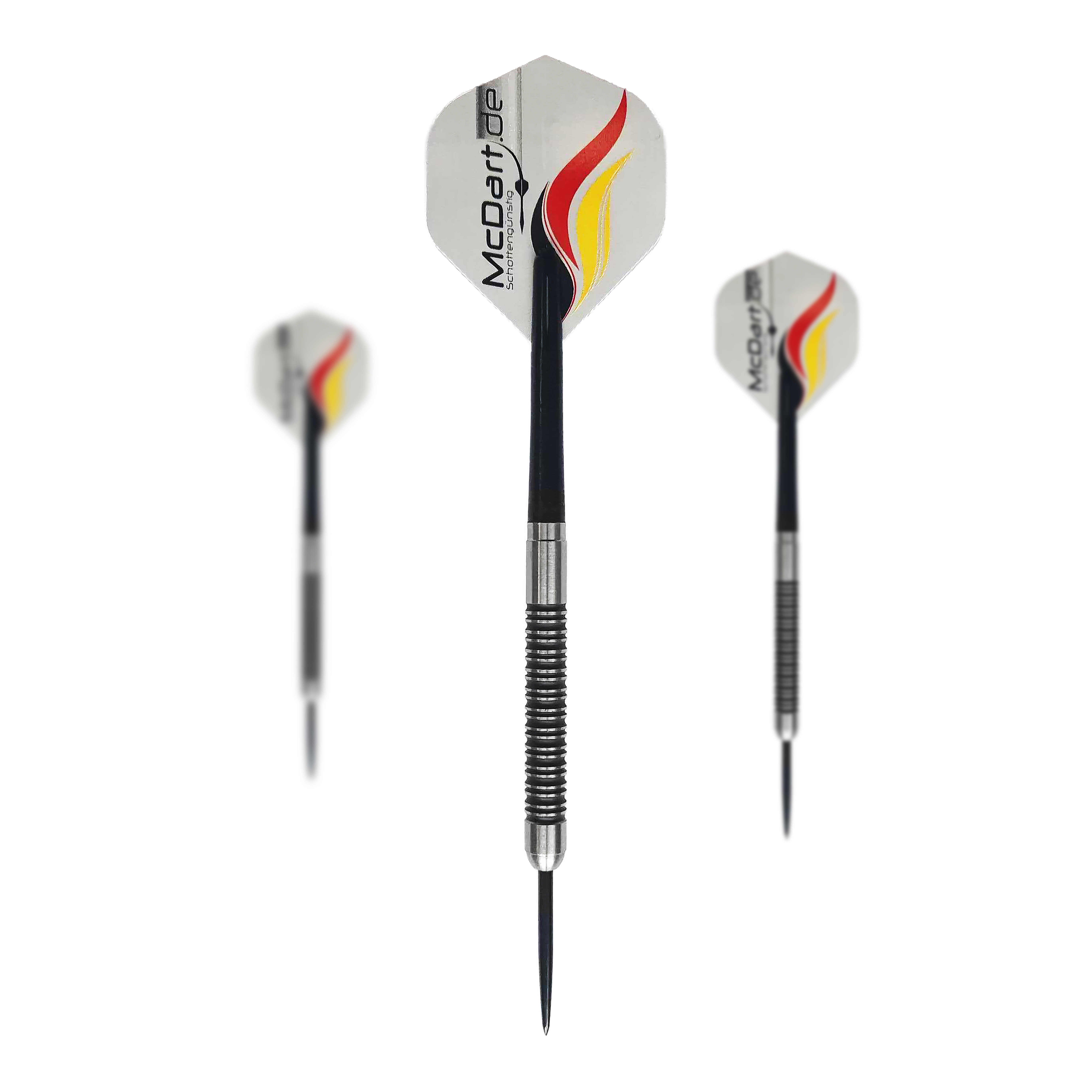 Lot De 12 Fléchettes McDart à Pointe Acier - Avec Ailettes Et Tiges (Nylon/Aluminium) - Pour Cibles Standards