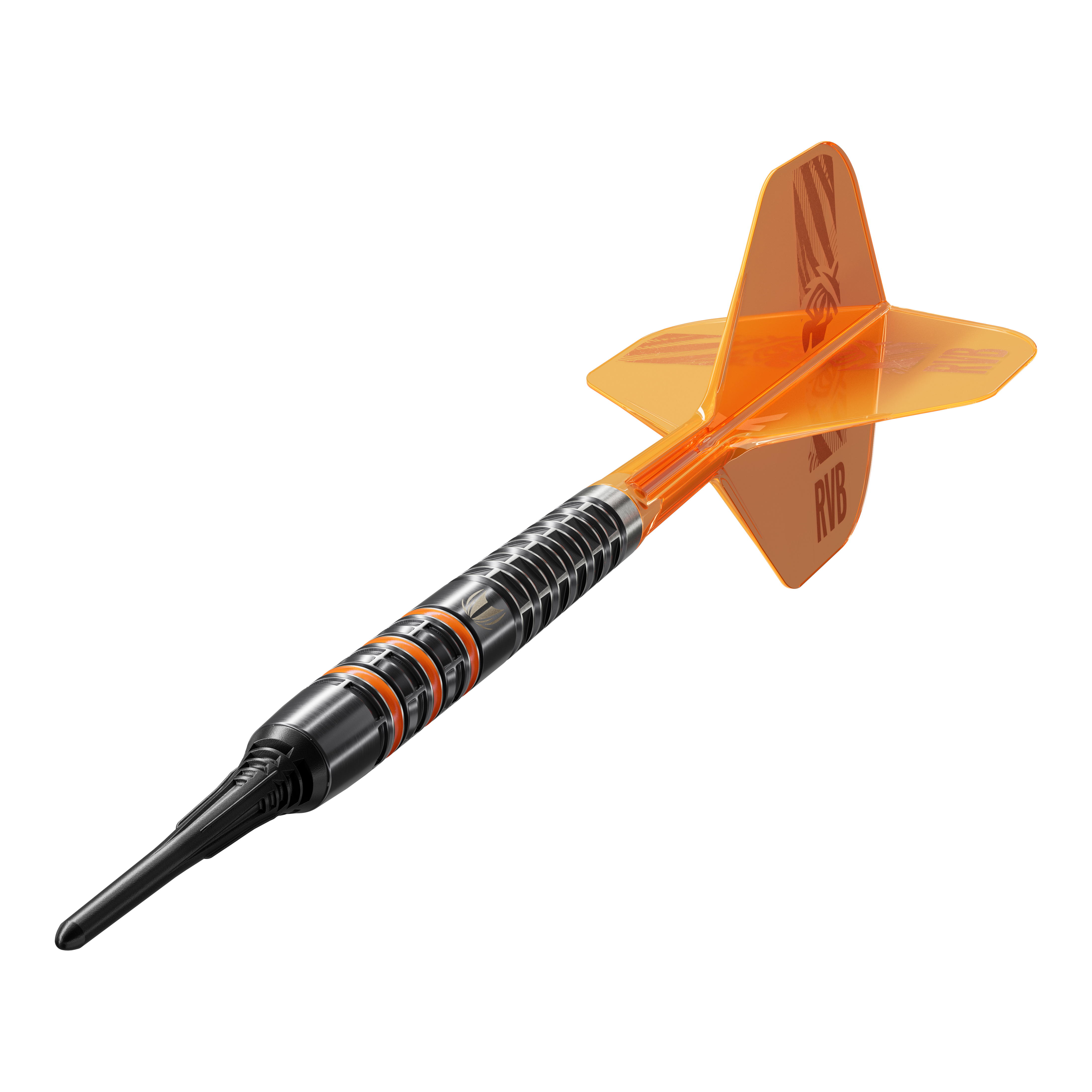 Terč Raymond Van Barneveld 95K měkké šipky - 20g Abgebildet sind die Target Raymond Van Barneveld 95K Softdarts, 20g. Details des Schafts und der Oberfläche sind sichtbar.