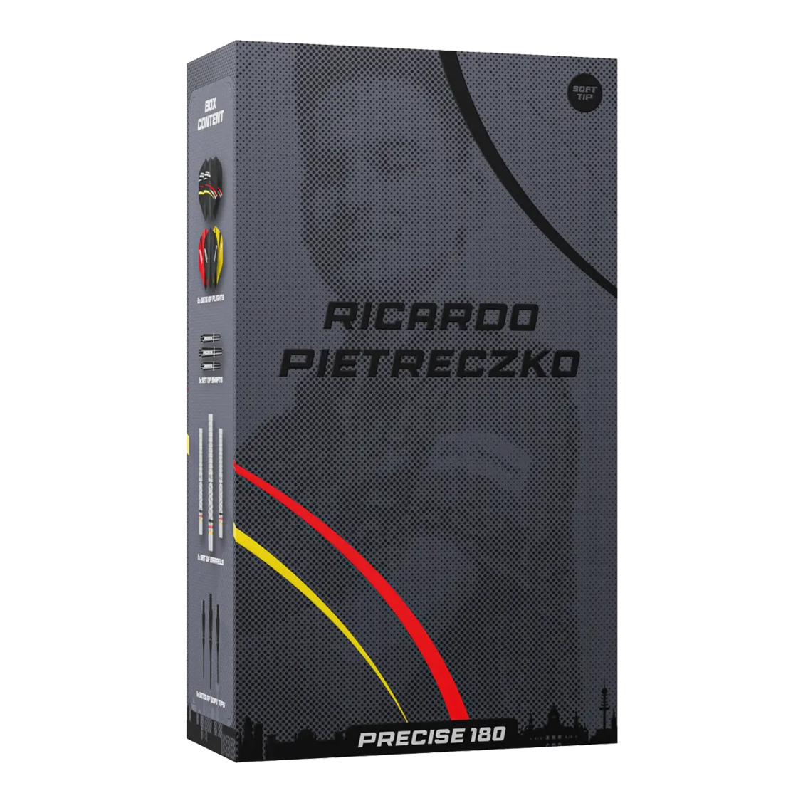 Šipky Precise 180 Ricardo Pietreczko GEN1 měkké Abgebildet sind die Precise 180 Ricardo Pietreczko GEN1 Softdarts. Sie eignen sich ideal für Präzisionswürfe im Softdart-Bereich.
