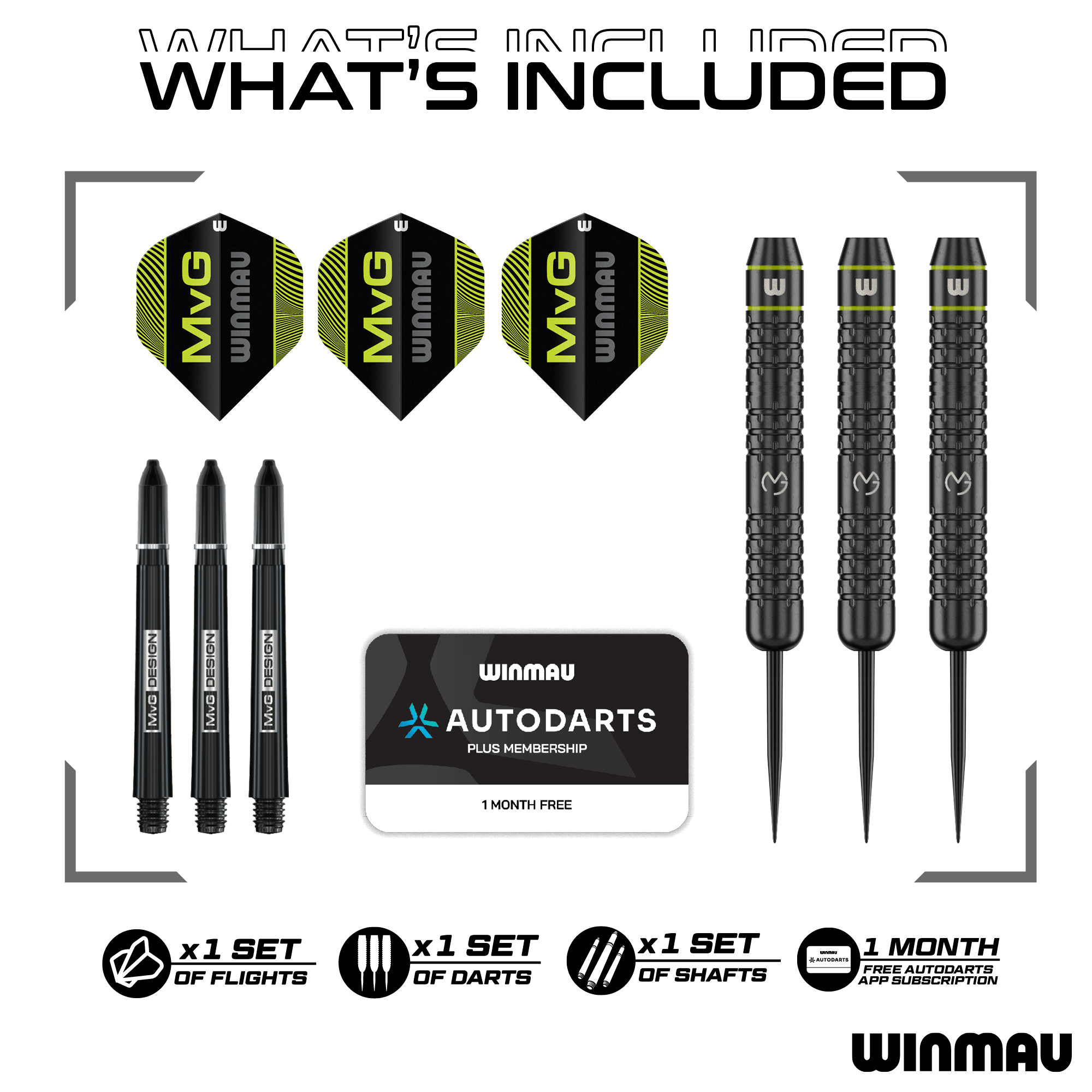 Winmau Michael Van Gerwen Core Brass Steeldarts - 21g Winmau Michael Van Gerwen Core Brass Steeldarts - 21g