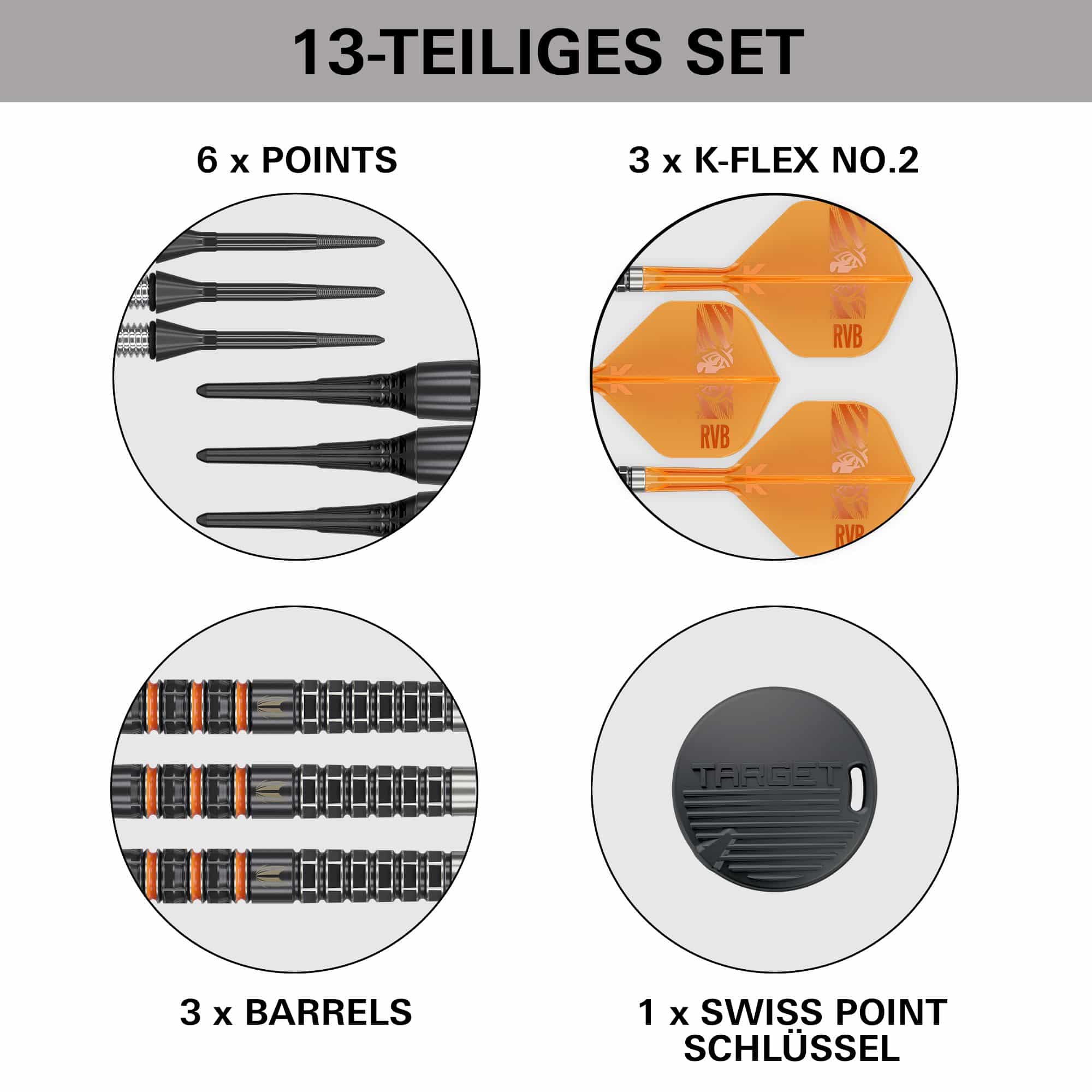 Target Raymond Van Barneveld 95K Softdarts - 20g Target Raymond Van Barneveld 95K Softdarts - 20g