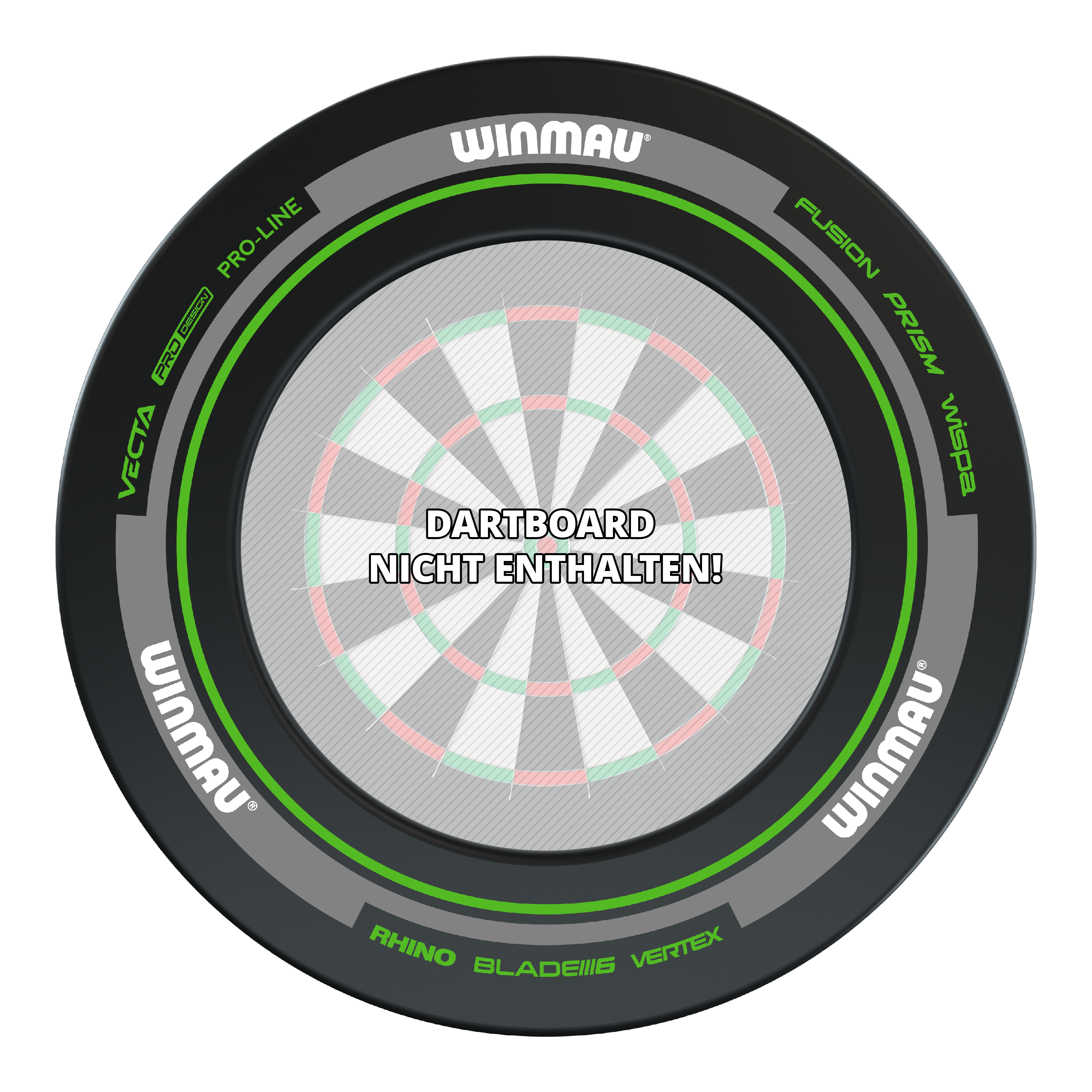 Winmau Advance Dartboard Surround - Schwarz Grün