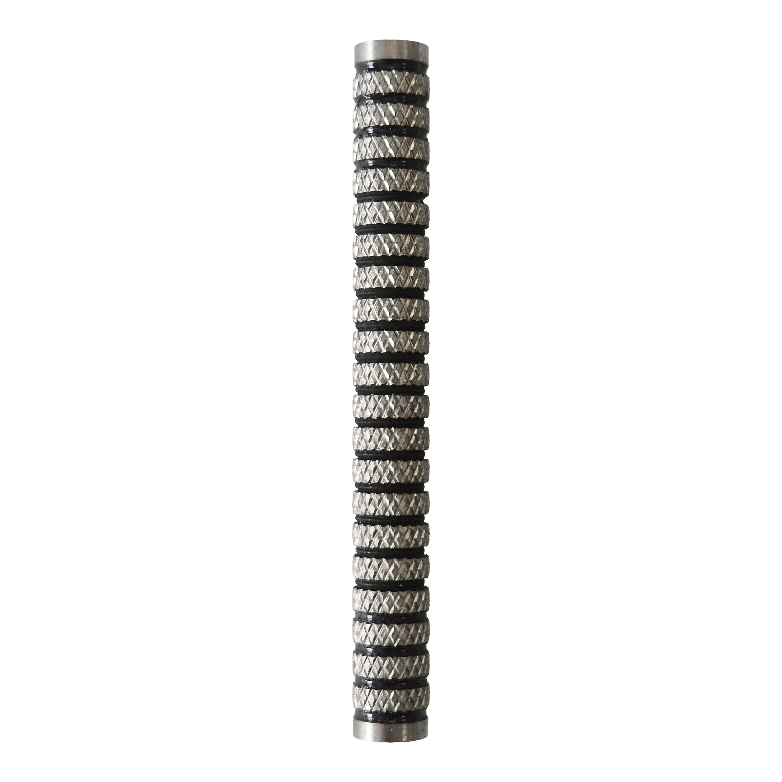 McDart Black Ring Knurled Softdart Barrels - 18g Zu sehen sind die McDart Black Ring Knurled Softdart Barrels - 18g. Das Bild illustriert das Produkt mit schwarzen Rillen für einen besseren Halt.
