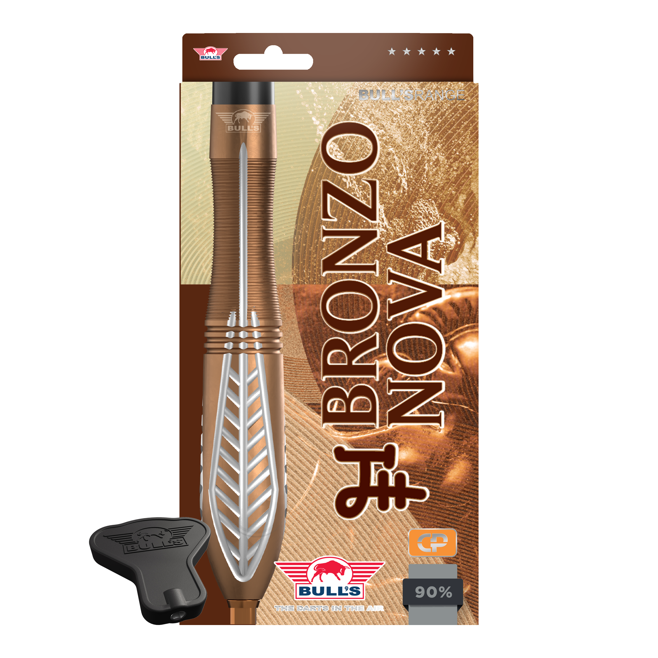 Šipky Bulls NL Bronzo Nova Convertible Point Steel Darts Abgebildet sind Bulls NL Bronzo Nova Convertible Point Steeldarts. Das Set erlaubt verschiedene Wurftechniken.
