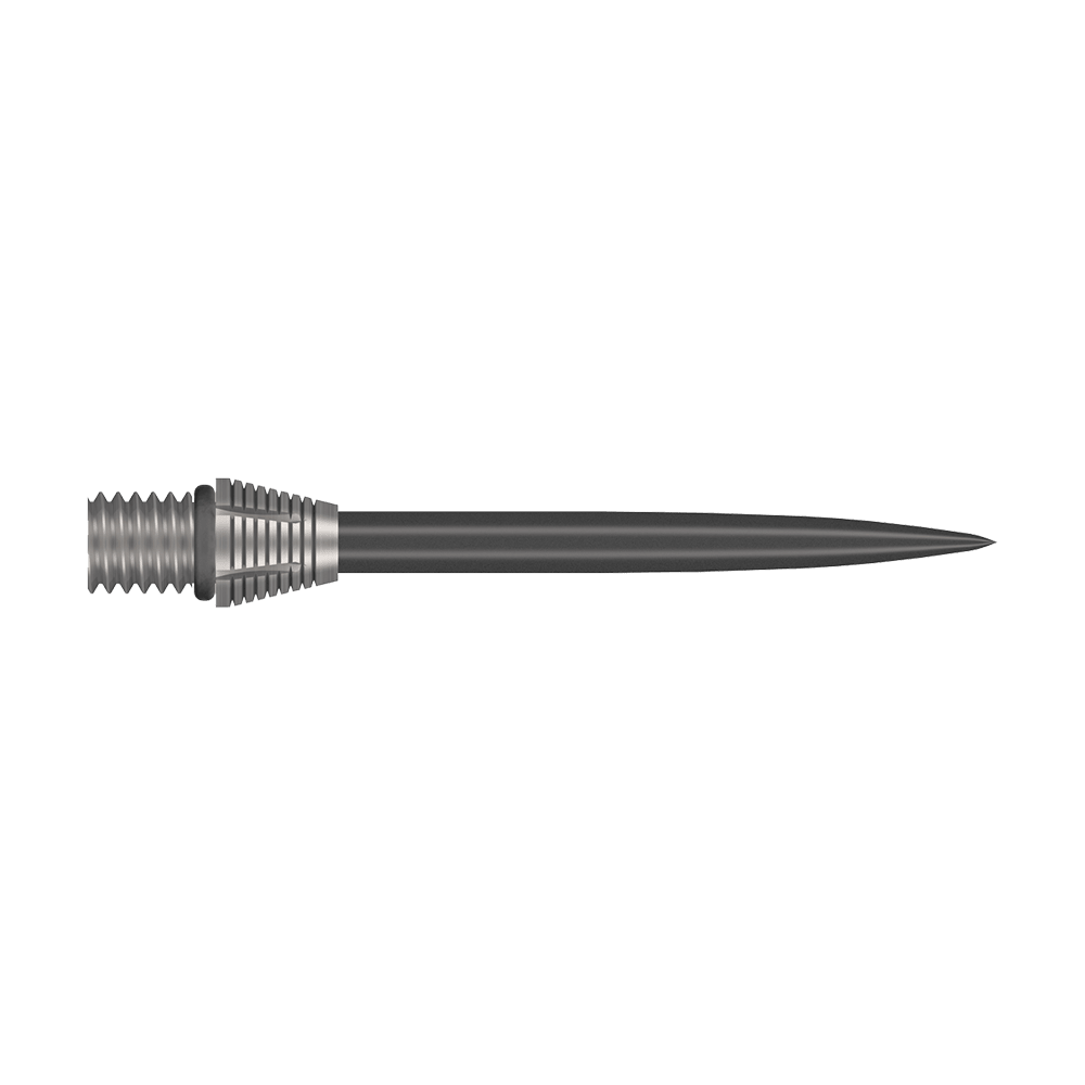 Konverzní hroty Shot Tactra - 34mm Auf diesem Bild sind die Shot Tactra Conversion Points - 34 mm zu sehen. Diese robusten Spitzen ermöglichen eine einfache Umrüstung für Dartspieler.