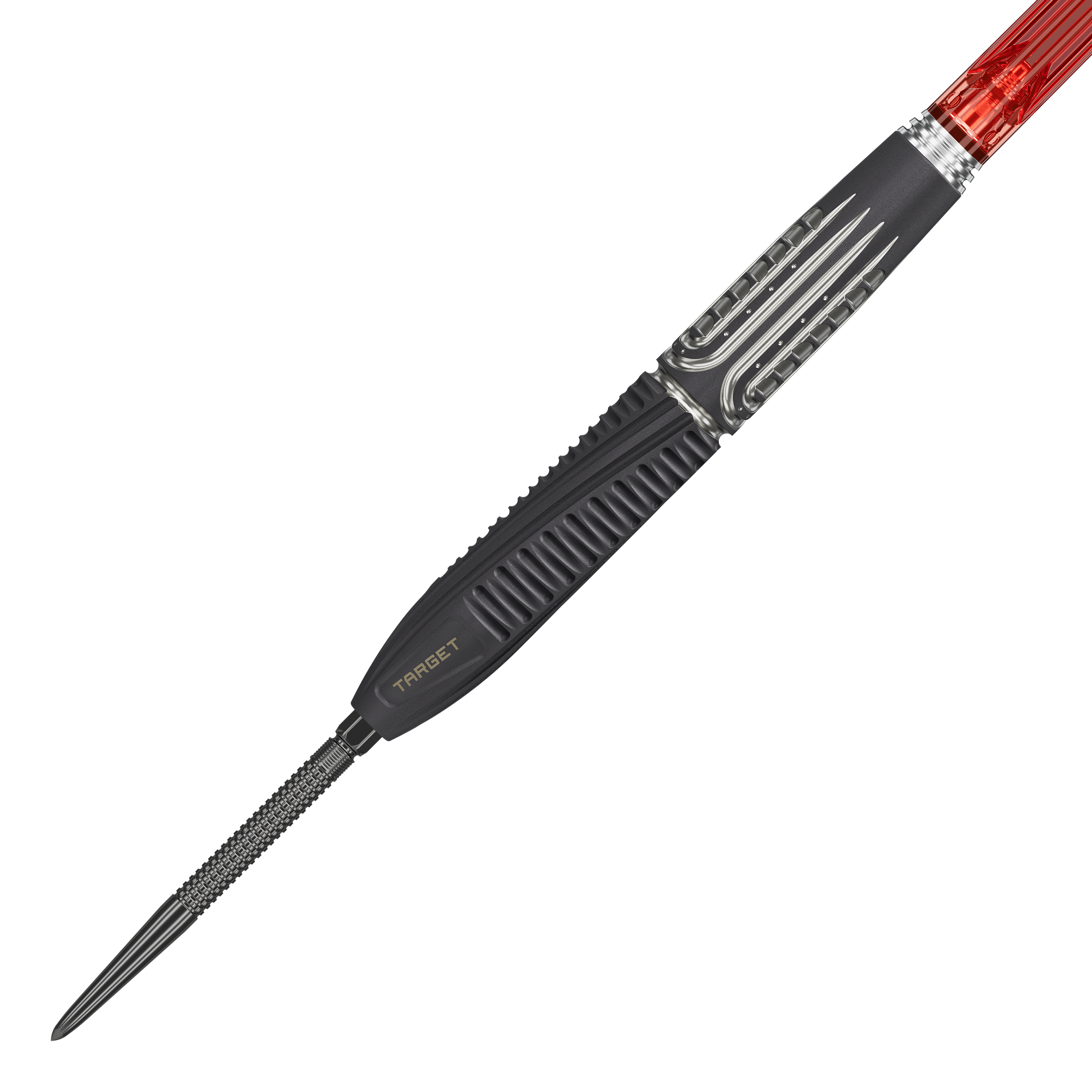 Šipky Target Shift Swiss Point ocelové Abgebildet sind die Target Shift Swiss Point Steeldarts. Verschiedene Teile des Sets werden präsentiert.