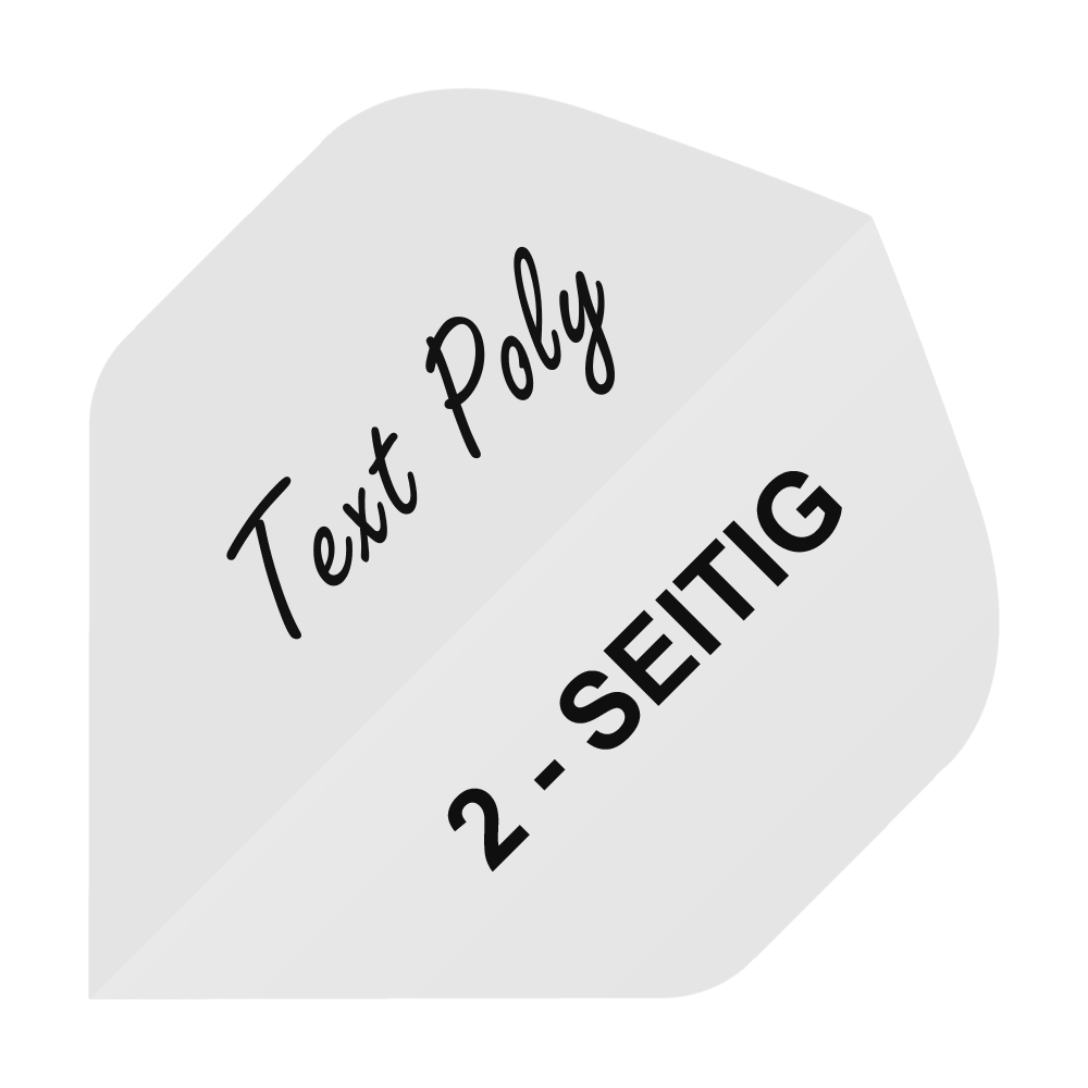 2-Seitig Bedruckte Flights - Wunschtext - Poly Standard