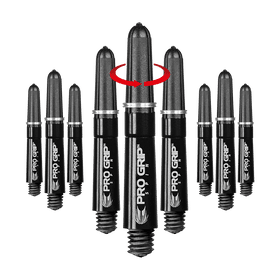 Wały obrotowe Target Pro Grip - 3 zestawy - czarne