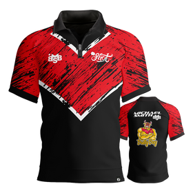 Shot Michael Smith Red Strip Polo Dartshirt
