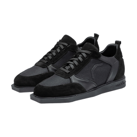Tekstylne skórzane buty do darta Triple20 — czarne