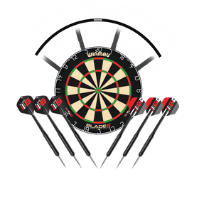 Winmau Blade 6 dartboard set with Polaris lighting