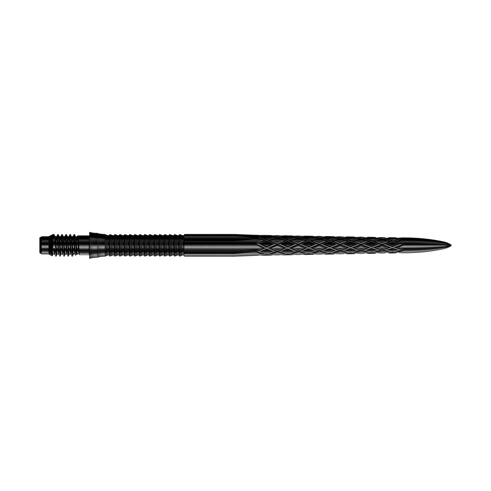 Zu sehen sind schwarze Dartspitzen mit einer Länge von 40mm. Diese Dartspitzen eignen sich für Darts.