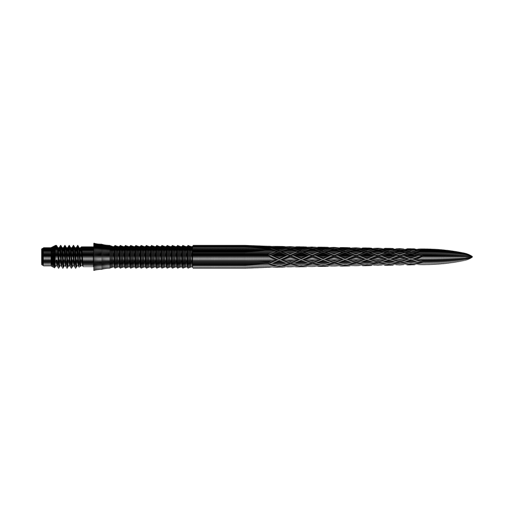 Mission R2.5 Rapid Point DSX Dartspitzen - Schwarz Zu sehen sind schwarze Dartspitzen mit einer Länge von 40mm. Diese Dartspitzen eignen sich für Darts.
