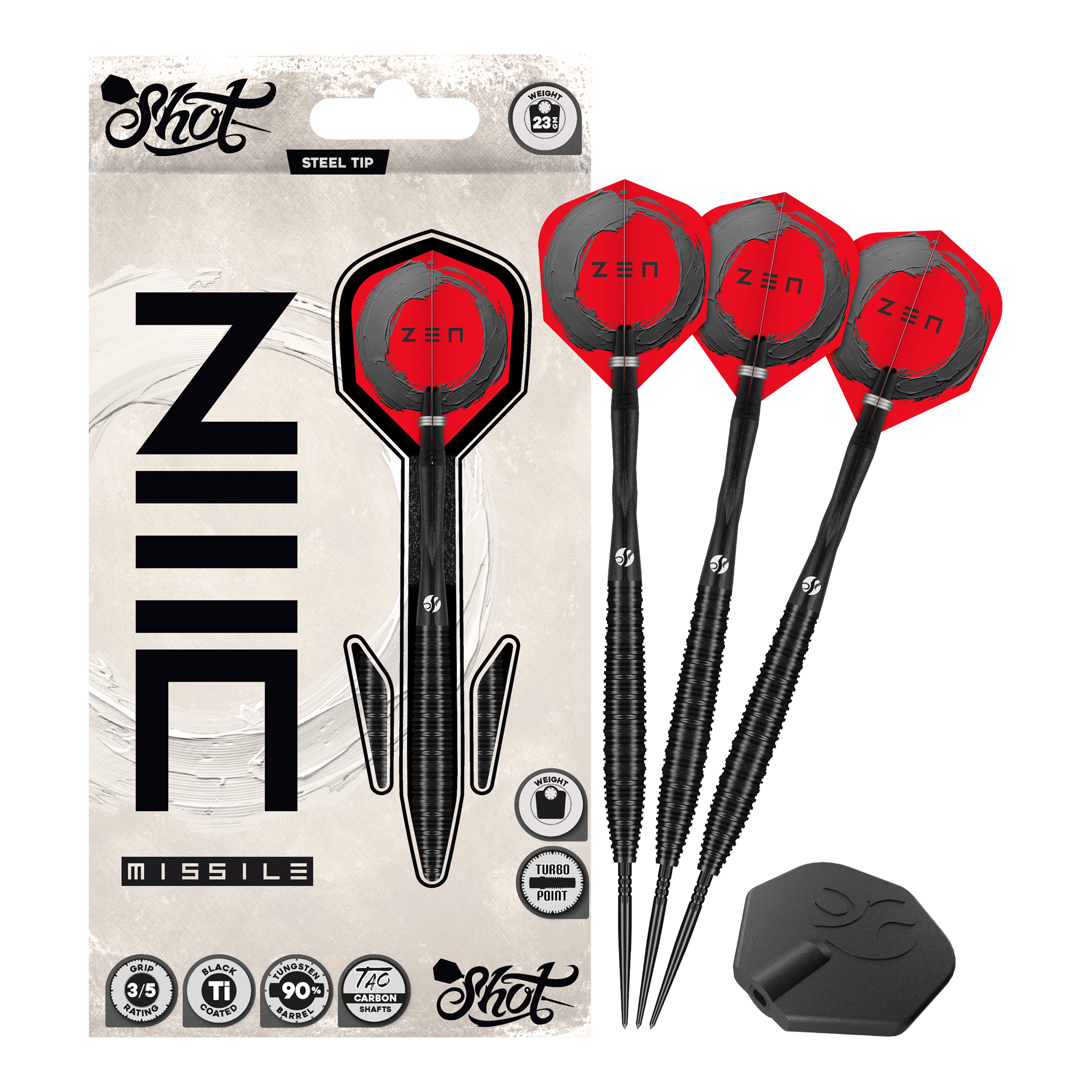 Shot ZEN Missile Turbo Point Steeldarts - 23g