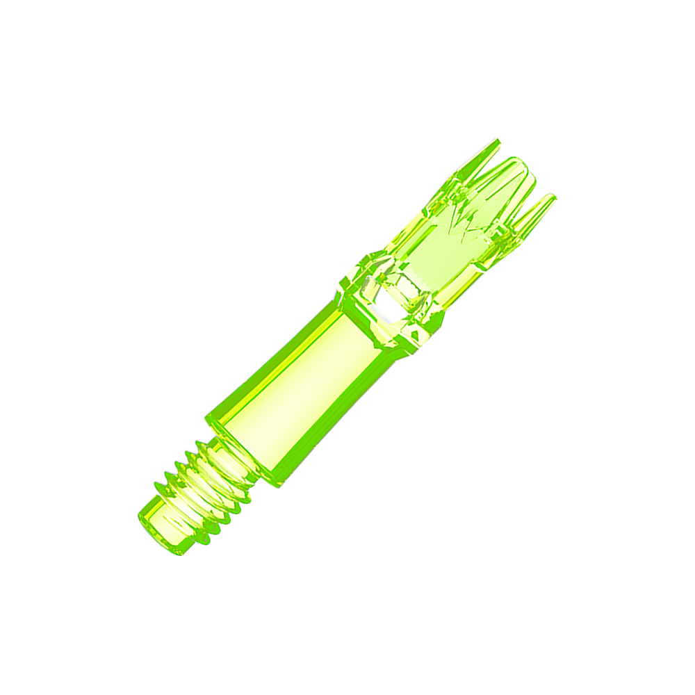 Náhradní hřídele L-Style L-System - neonově žluté Zwei gelbe leuchtende Ersatzshafts werden gezeigt. Die Shafts sind nebeneinander angeordnet.