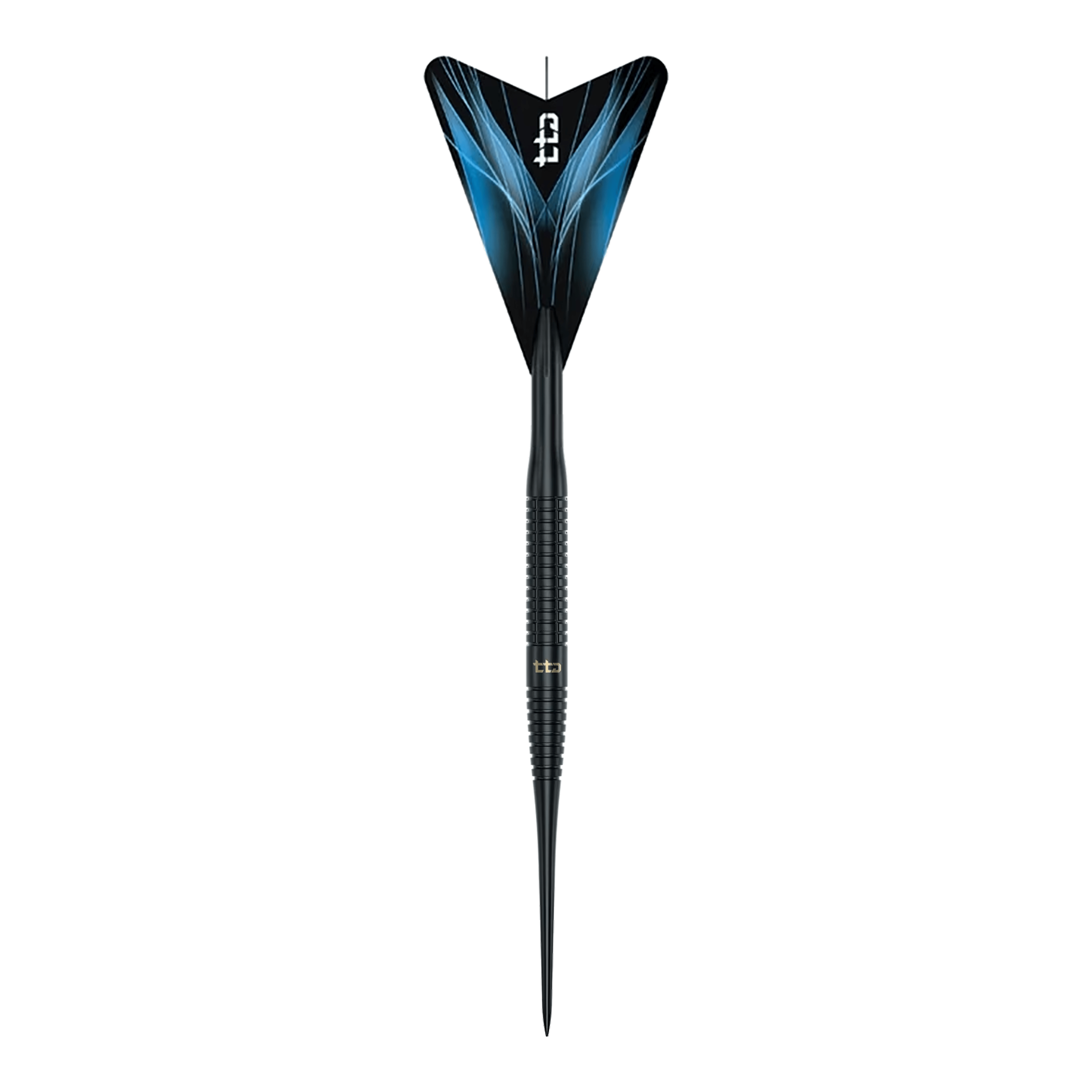 Caliburn TTD Complete Titanium T3 černé ocelové šipky - 7g Die Abbildung präsentiert die Caliburn TTD Complete Titanium T3 Black Steeldarts mit einem Gewicht von 7g. Sie sind hochwertig verarbeitet und ideal für Präzisionswürfe.