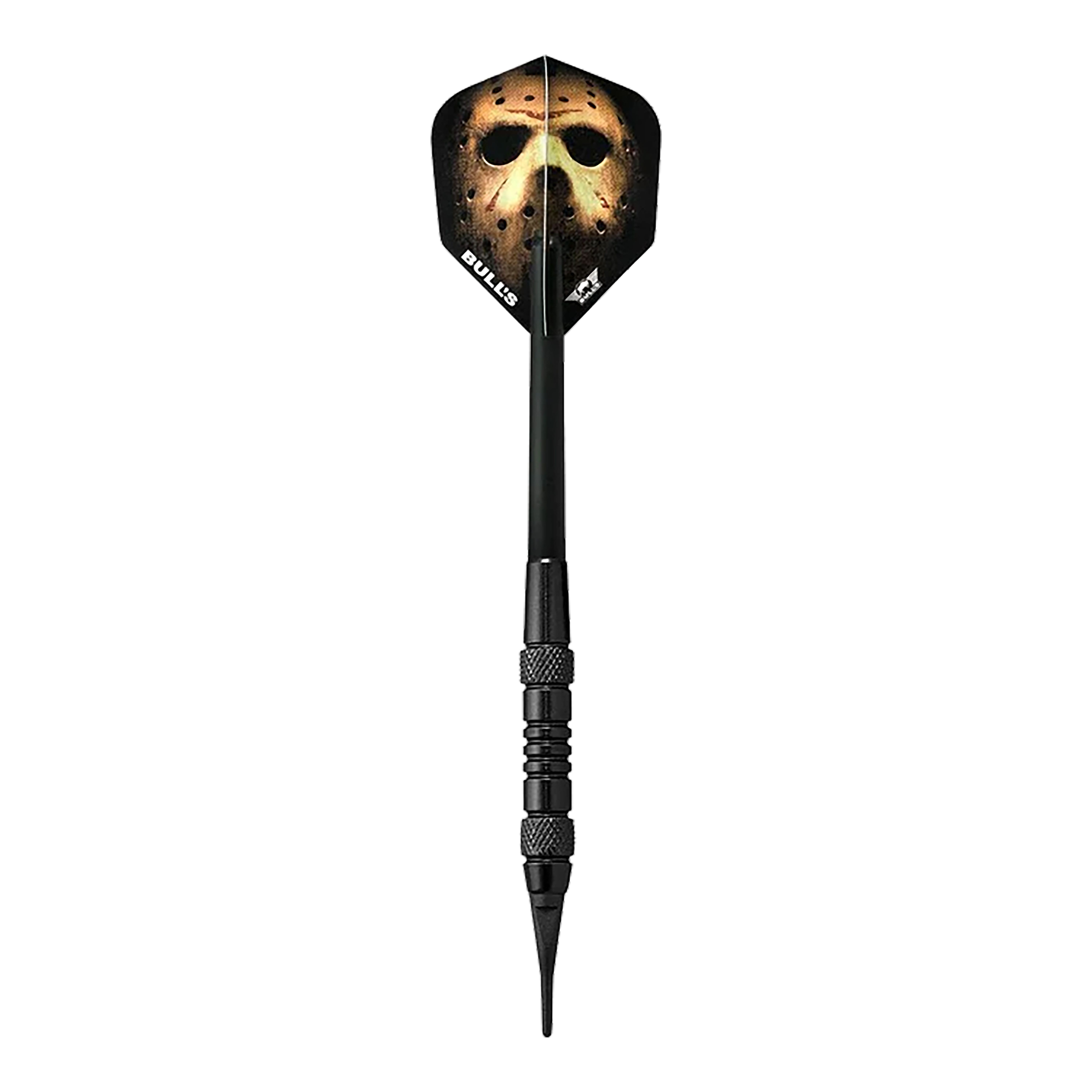 Dardos blandos Bulls NL Thriller Black Brass - 18 g Abgebildet ist das Produkt Bulls NL Thriller Black Brass Softdarts - 18g. Das Bild zeigt den Softdart in schwarzem Design.