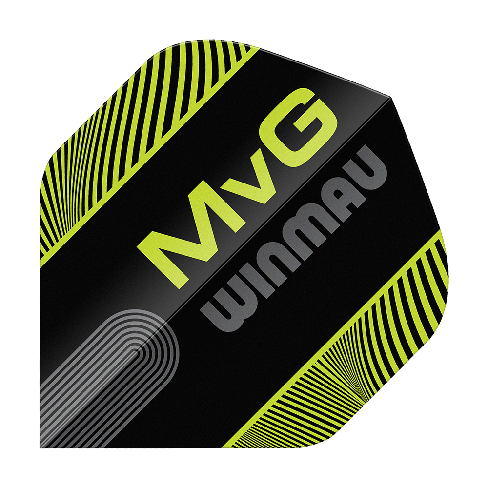 Letky Winmau Prism Delta MvG Black Green Text No2 Standard Das Set Winmau Prism Delta MvG Black Green Text No2 Standard Flights wird gezeigt. Die Flights bestechen durch ihr spezielles Design.